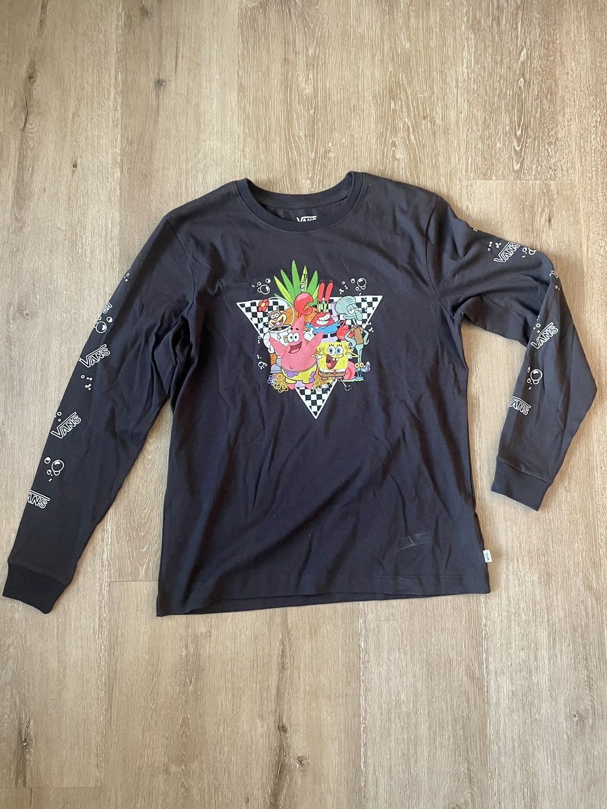 Vans Skateboards X Spongebob Long Sleeve Logo Black S T-Shirts, Hoodie, Sweatshirt