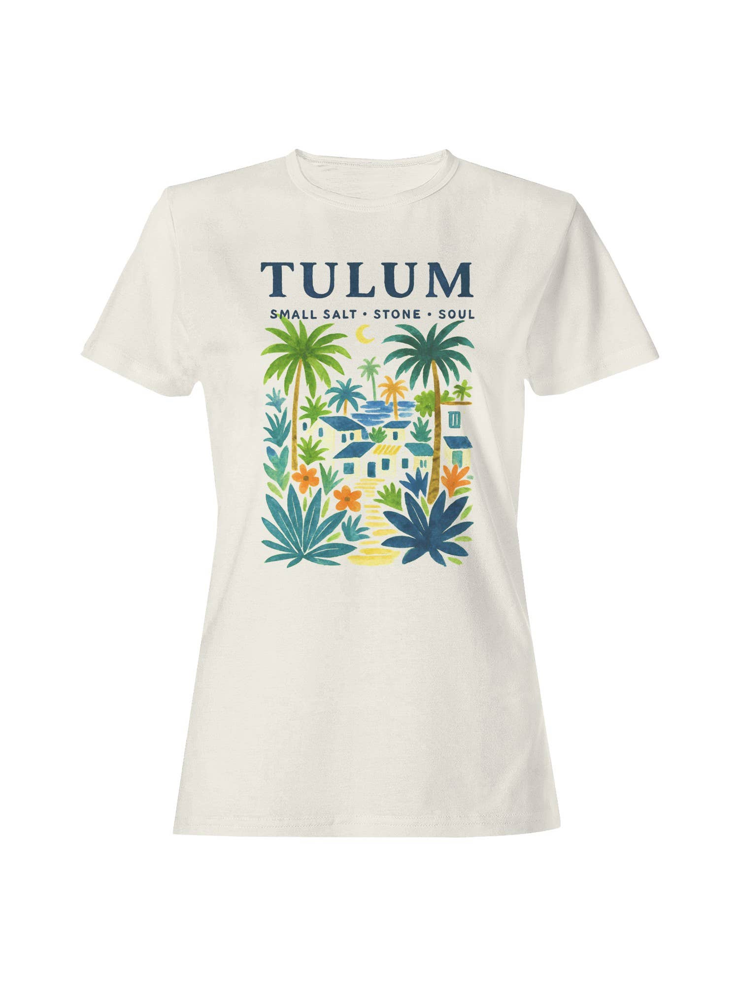 Tulum Tropical Escape Artwork Women's T-Shirt Hoodie, Sweatshirt | PodTeesHub.com
