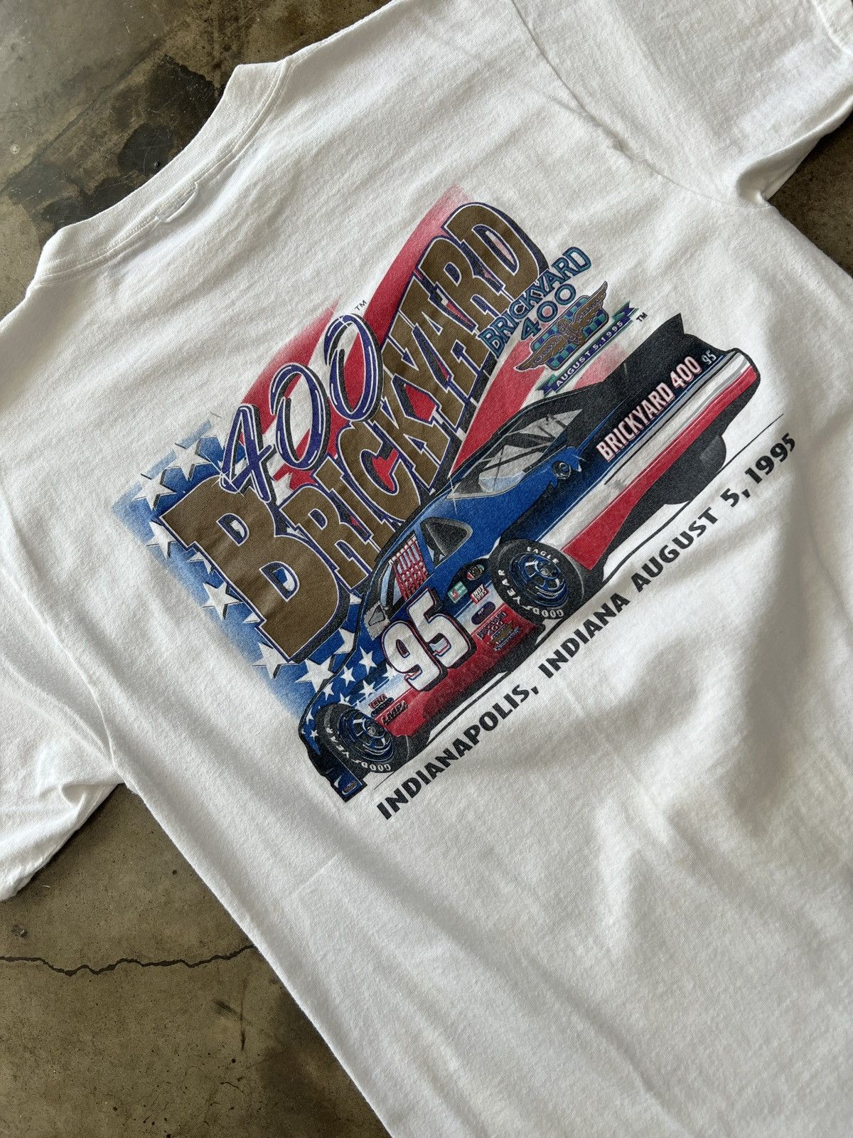 Vintage 1995 400 Brickyard Indianapolis Tee Sz Xl Hoodie, Sweatshirt | PodTeesHub.com