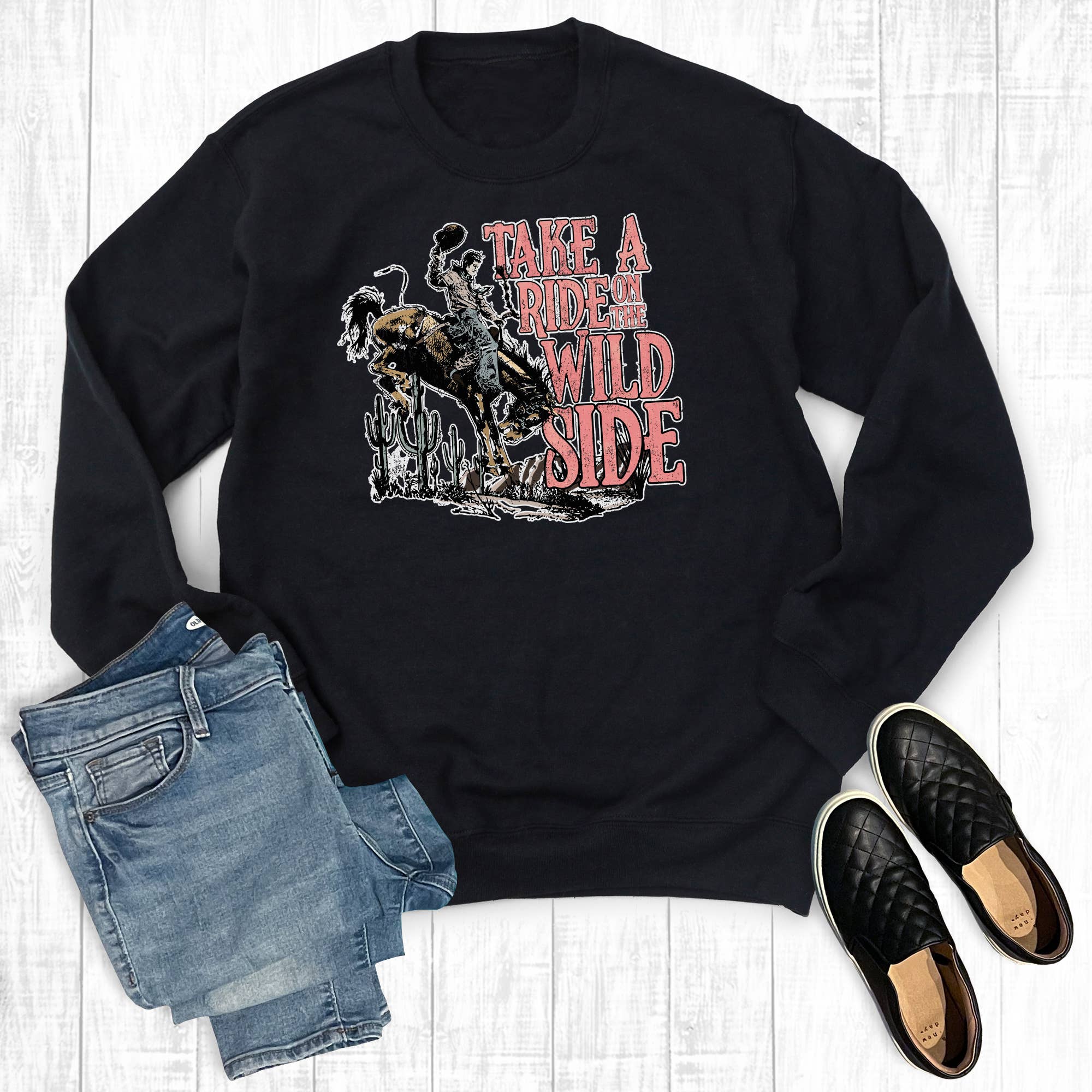 Take A Ride On the Wild Side Sweatshirt T-Shirts, Hoodie | PodTeesHub.com