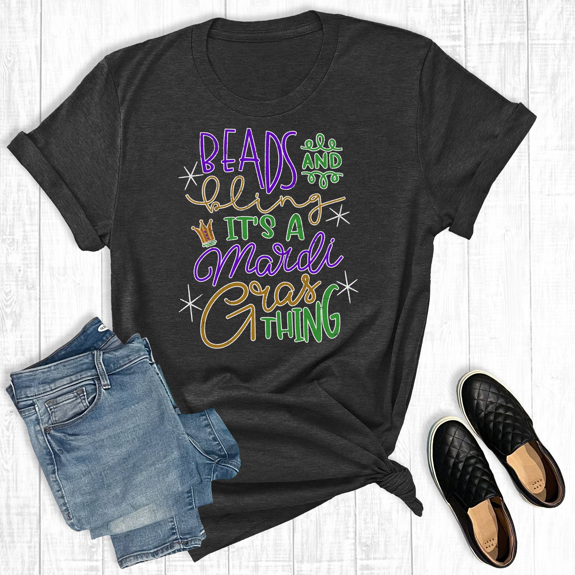 Beads and Bling It's A Mardi Gras Thing Graphic Tee Hoodie, Sweatshirt | PodTeesHub.com