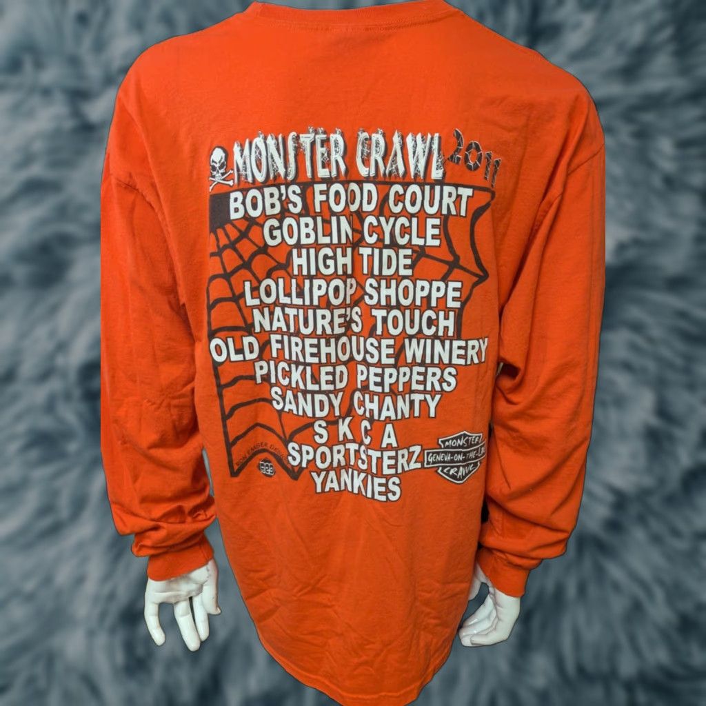 Gildan Geneva On The Lake Oh Monster Crawl 2011 T Shirt Xl Halloween Nice Long Sleeve Gildan Men Ora Hoodie, Sweatshirt
