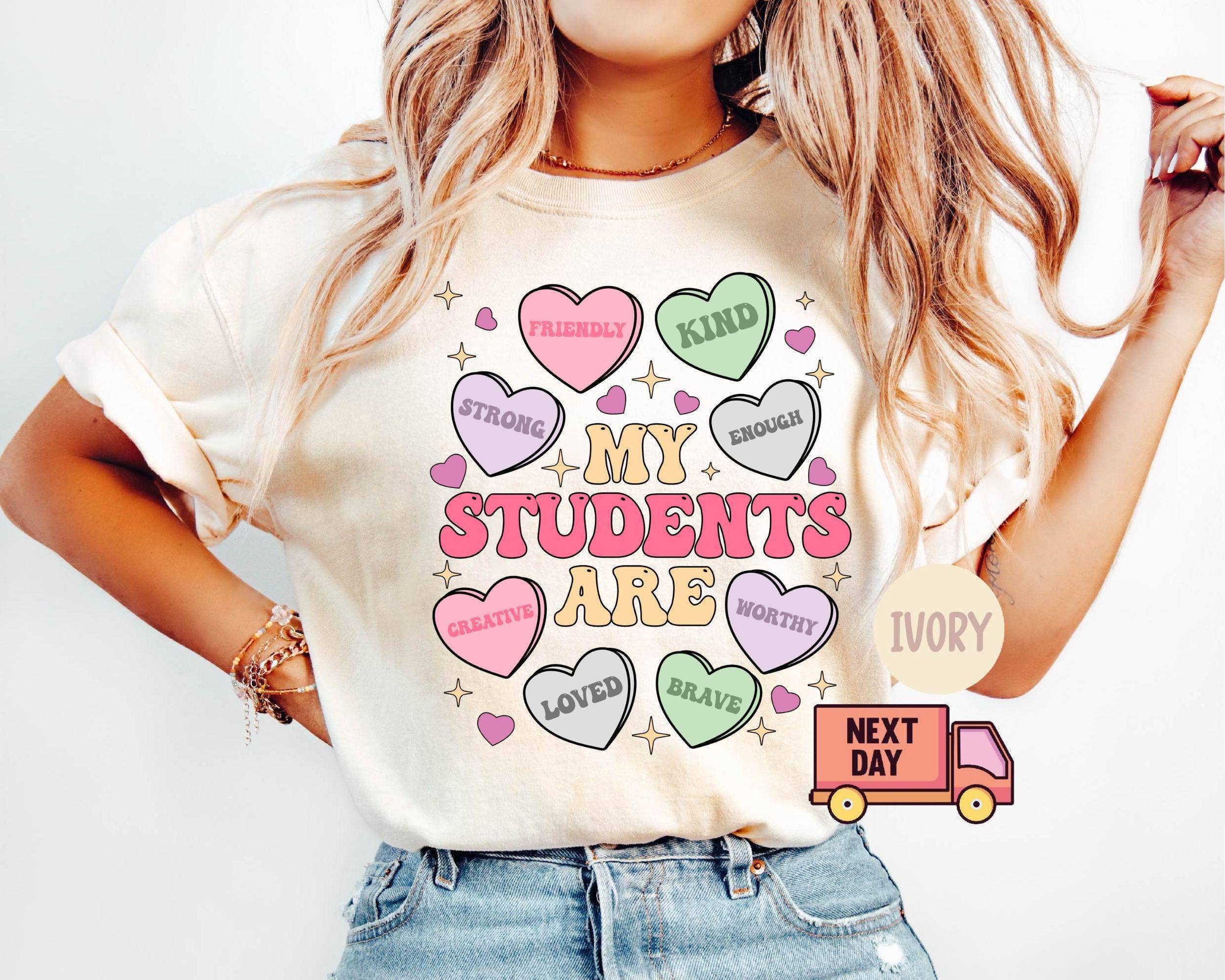 Valentine's Day Teacher Love Heart Shirt Hoodie, Sweatshirt | PodTeesHub.com