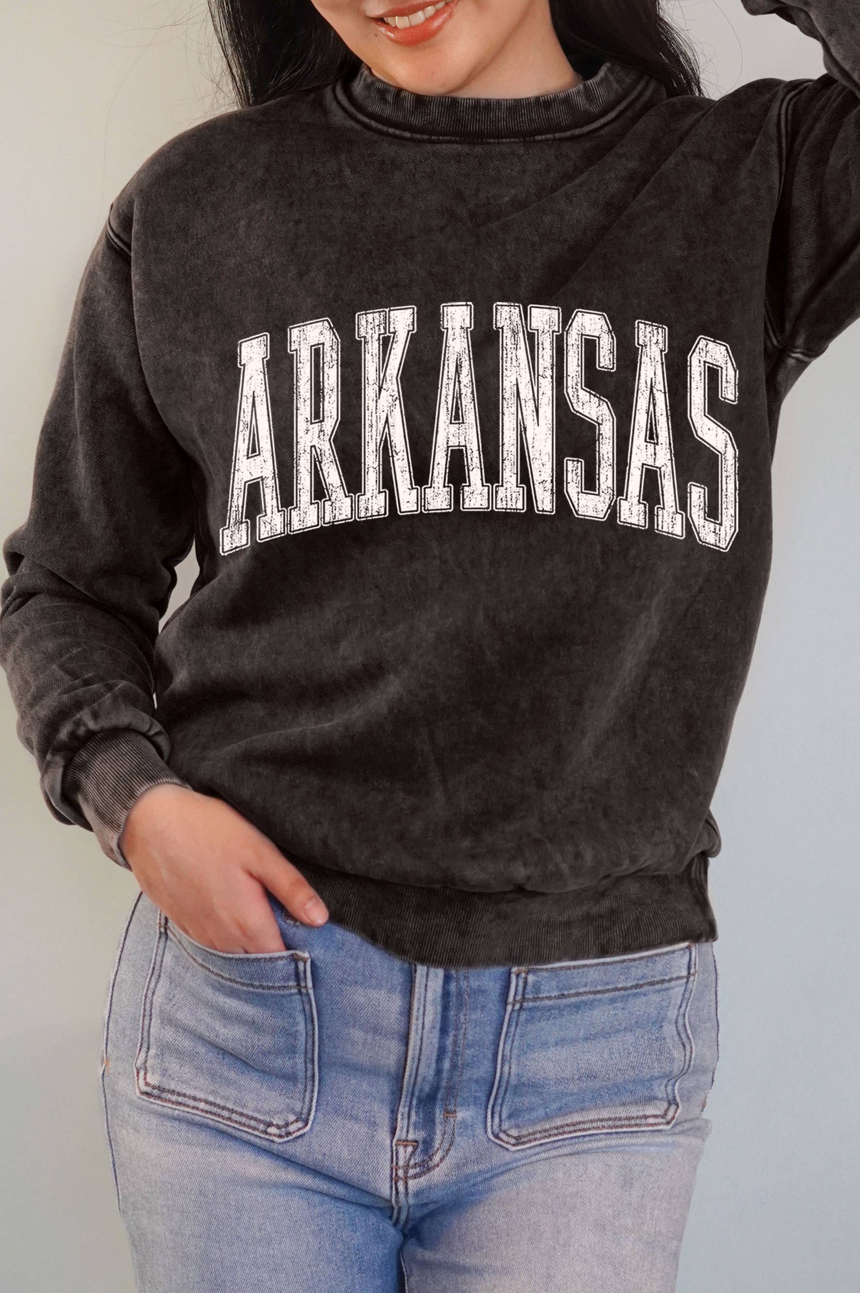 Arkansas Puff Mineral Graphic Brushed Sweatshirt T-Shirts, Hoodie | PodTeesHub.com