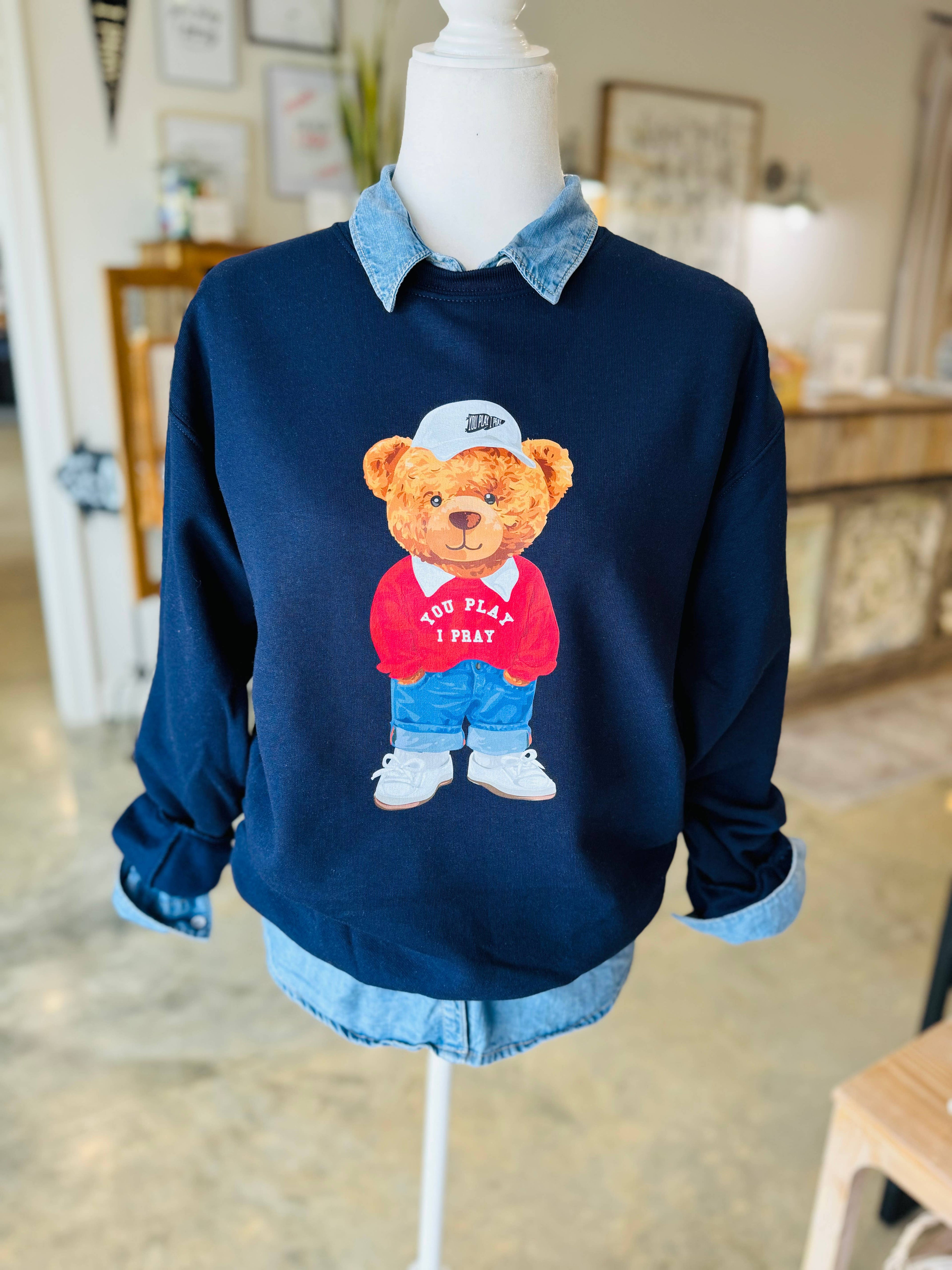 Bear Gameday Sweatshirt | Sports Mom Shirt Hoodie | PodTeesHub.com