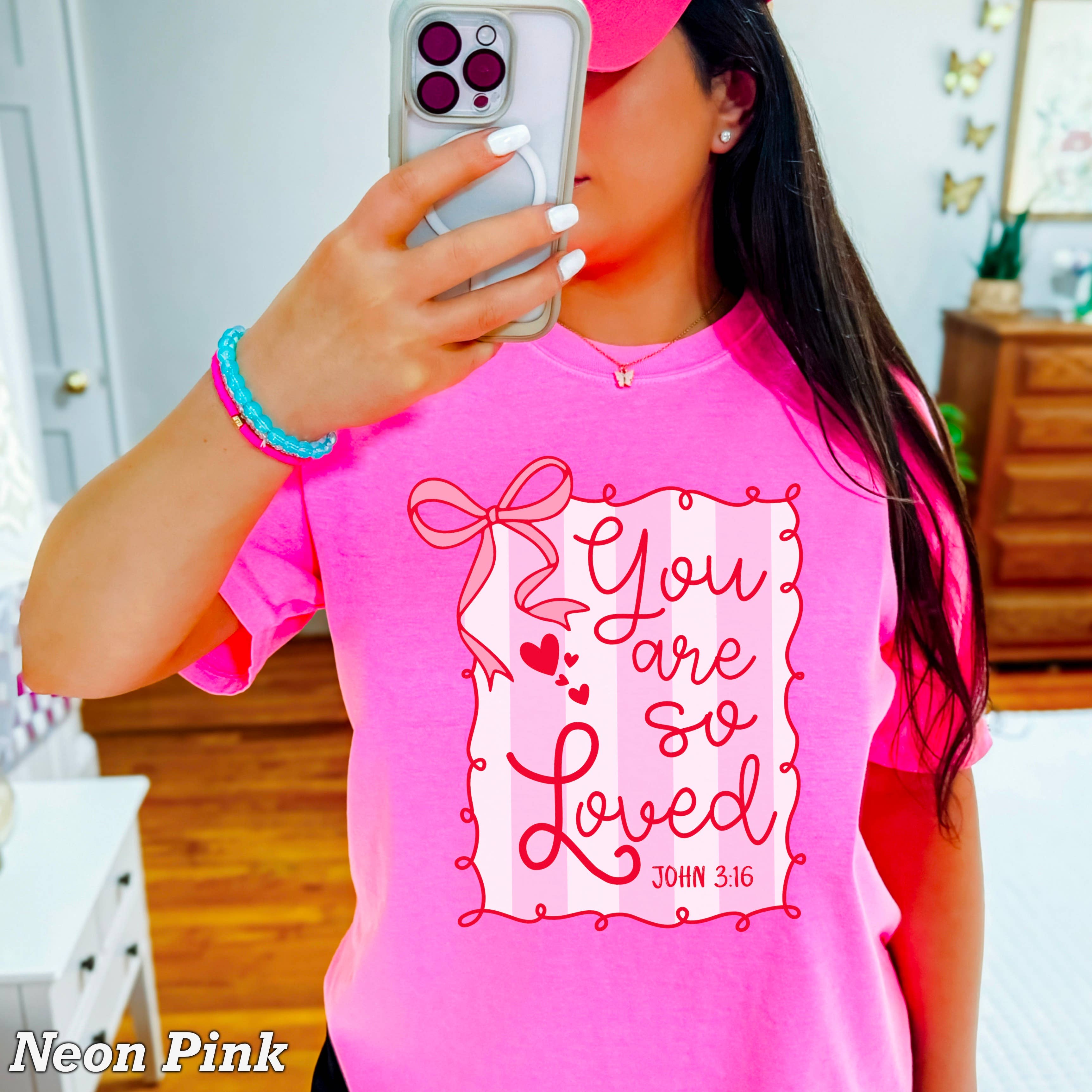 You Are So Loved Valentine’S Day Shirt | Comfort Colors Hoodie, Sweatshirt | PodTeesHub.com