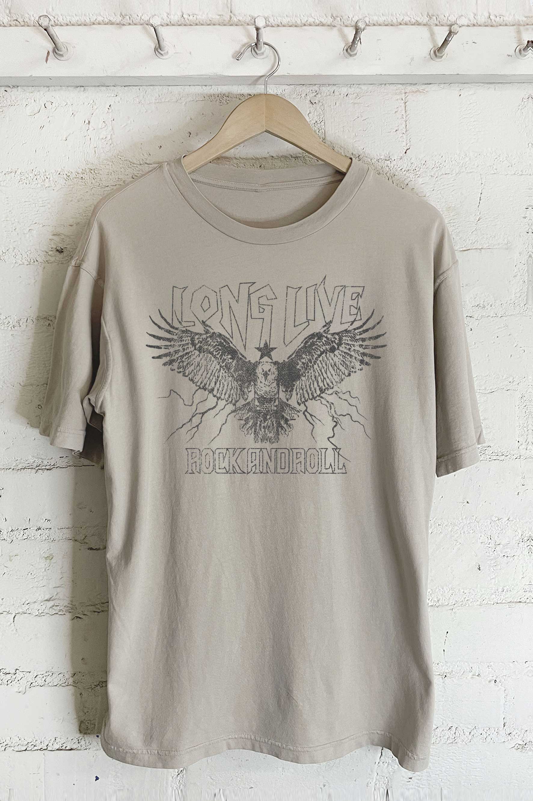 Long Live Rock and Roll-Oversized Tee Hoodie, Sweatshirt | PodTeesHub.com
