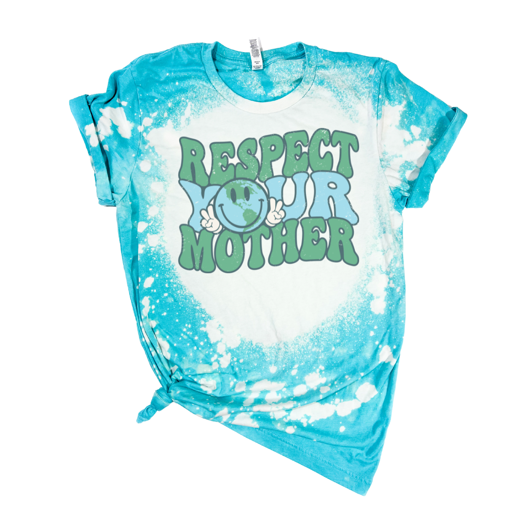 Respect Your Mother Earth Day Bleached Tee Hoodie, Sweatshirt | PodTeesHub.com