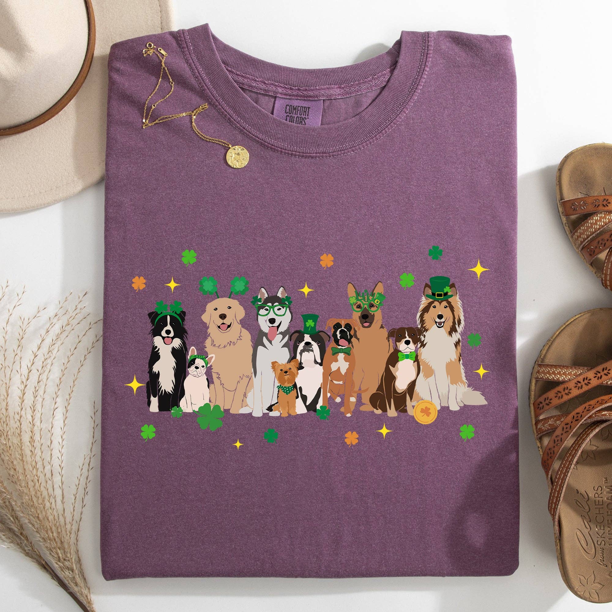 St Patrick's Dogs, Cute, St Patrick's Day, Shamrock, Tshirt Hoodie, Sweatshirt | PodTeesHub.com