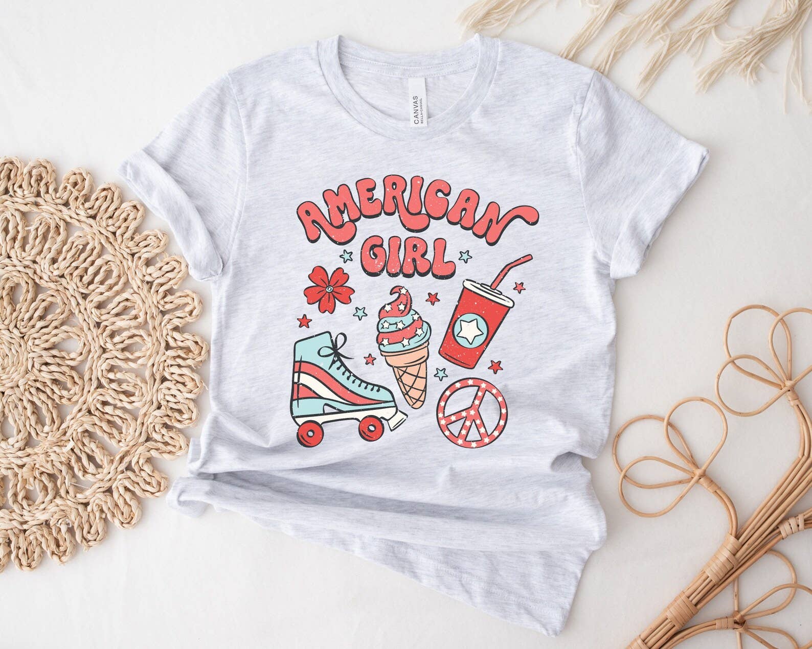 American Girl T-Shirt - USA Shirt Hoodie, Sweatshirt | PodTeesHub.com