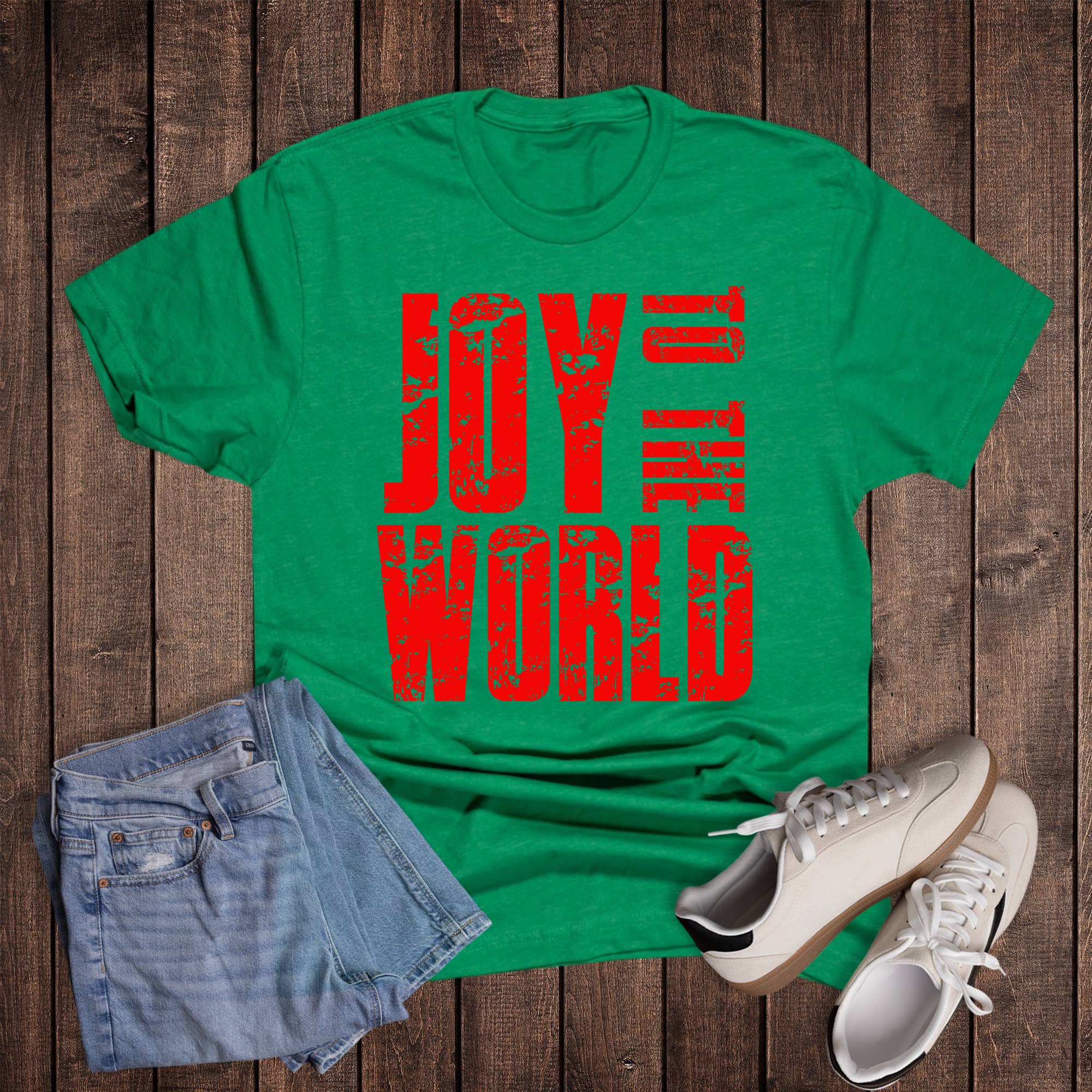 Christmas Block Joy To the World Graphic Tee Hoodie, Sweatshirt | PodTeesHub.com