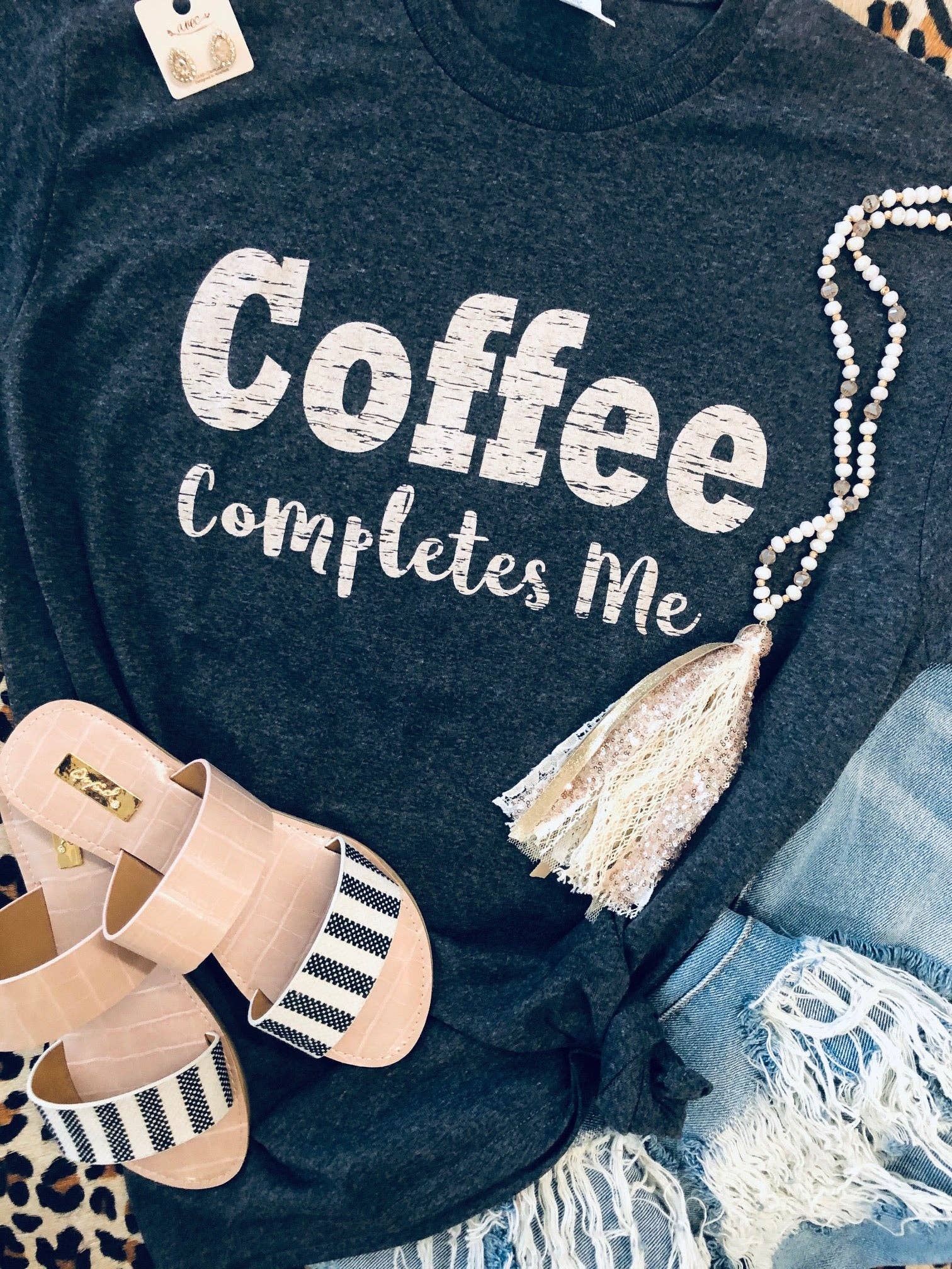 Coffee Completes Me Tee Hoodie, Sweatshirt | PodTeesHub.com