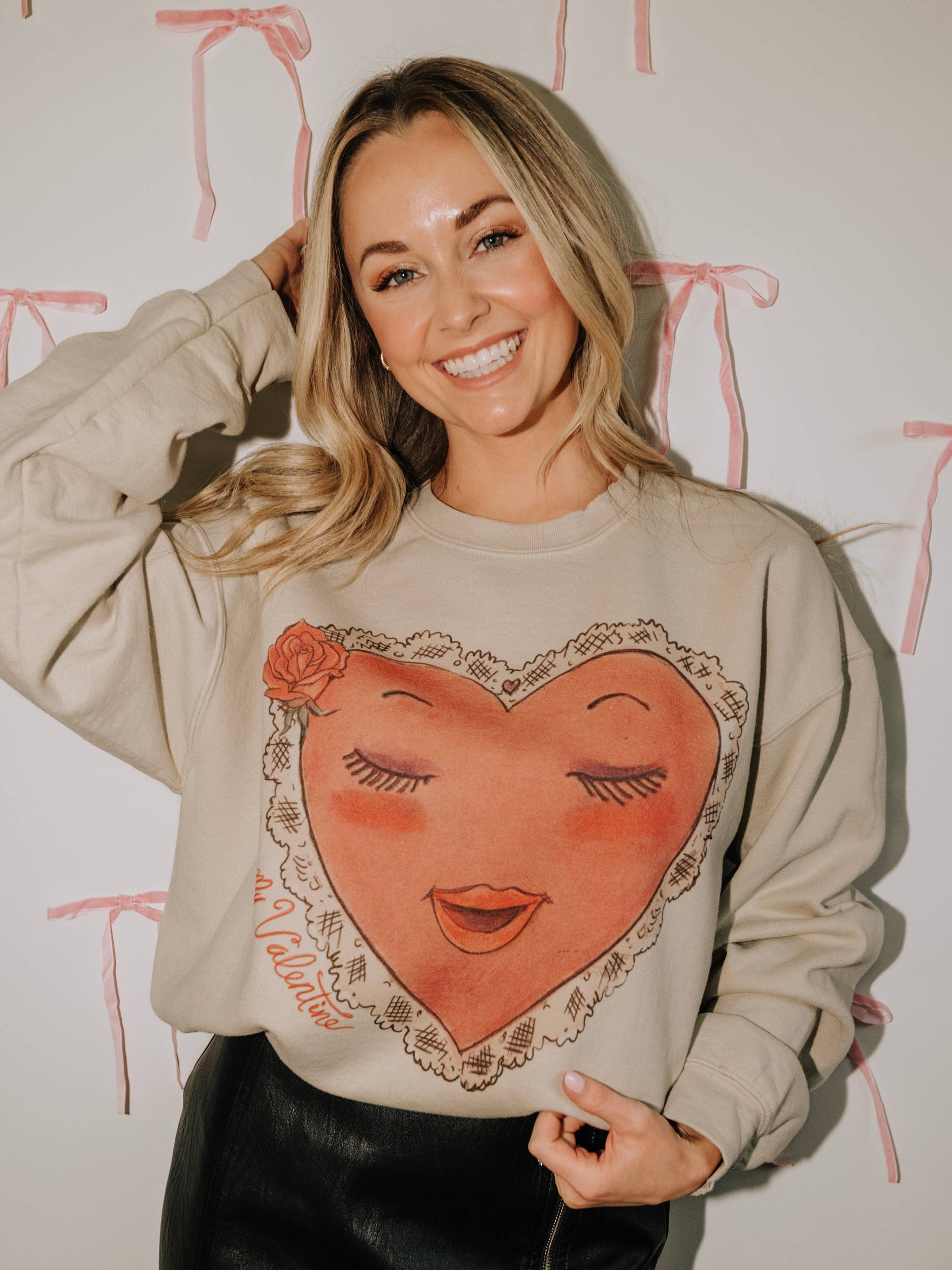 Be My Valentine Heart Sand Thrifted Sweatshirt T-Shirts, Hoodie | PodTeesHub.com