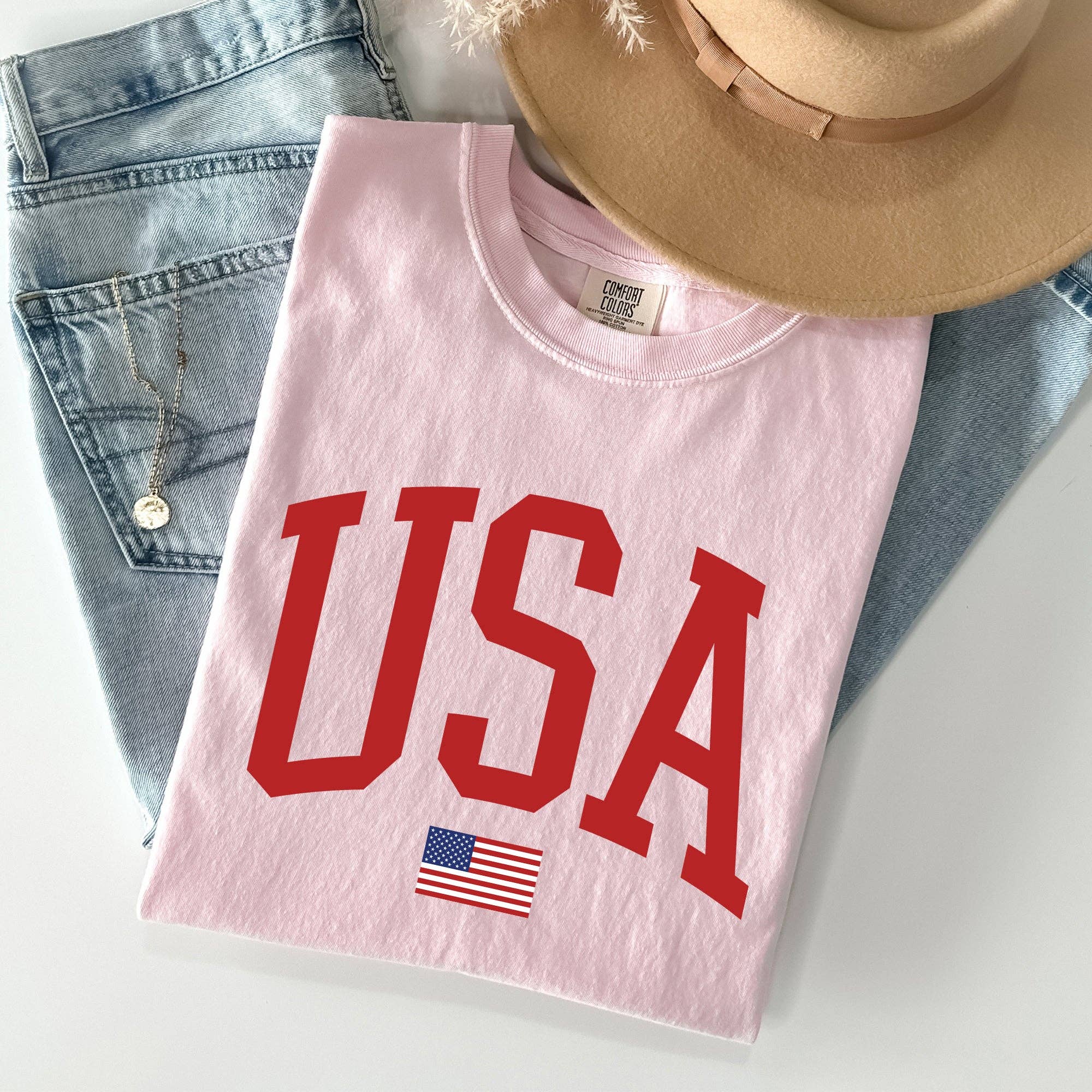 USA Flag, America, Patriotic, Red, 4th of July Tshirt Hoodie, Sweatshirt | PodTeesHub.com