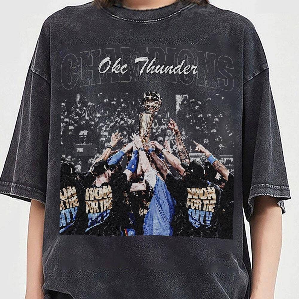 Vintage Okc Champions Basketball Tee Hoodie, Sweatshirt | PodTeesHub.com