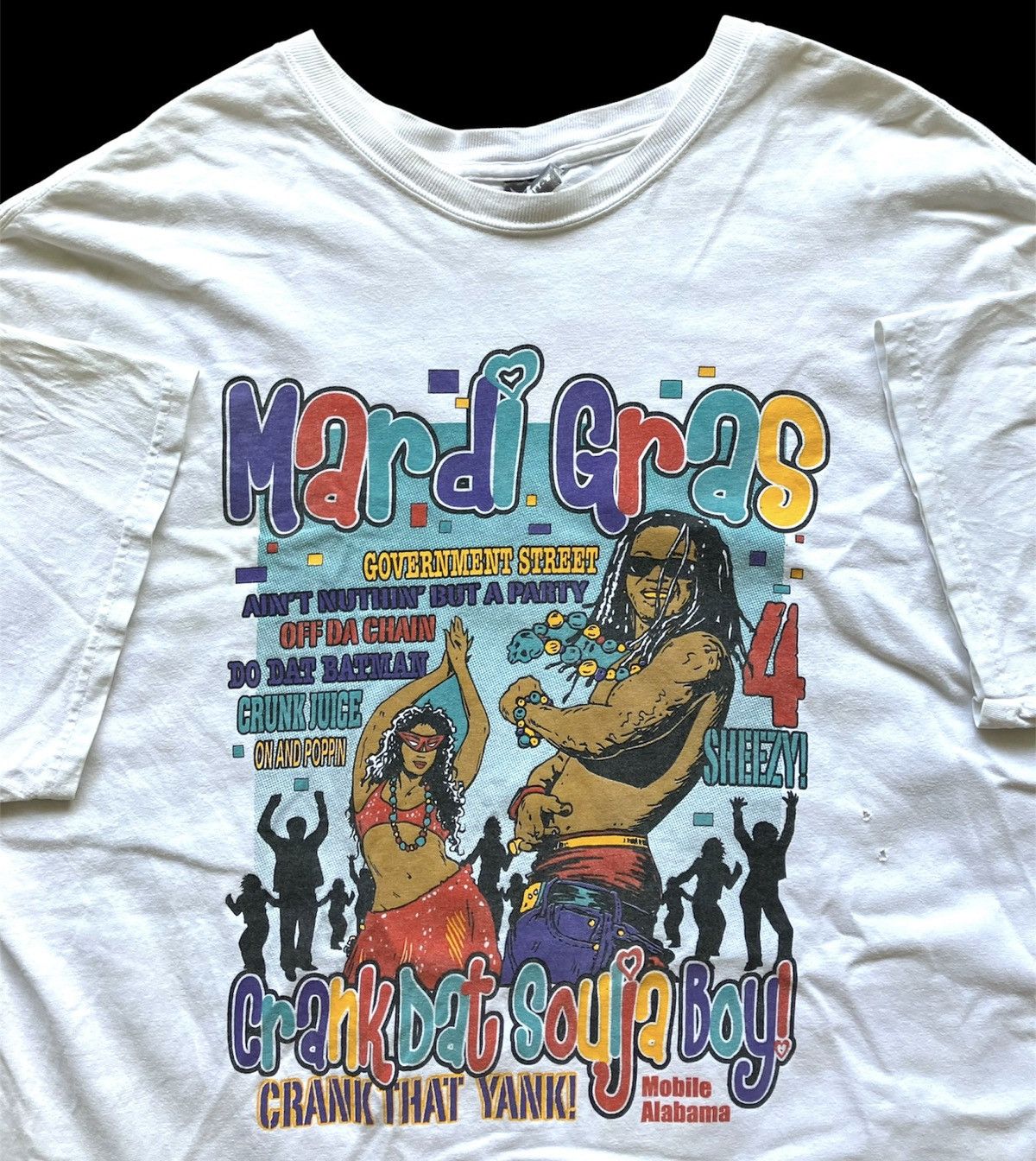 Rap Tees 2008 Mardi Gras Tee Mobile Freaknik Shirt Lil Wayne Vtg Rap Hoodie, Sweatshirt | PodTeesHub.com