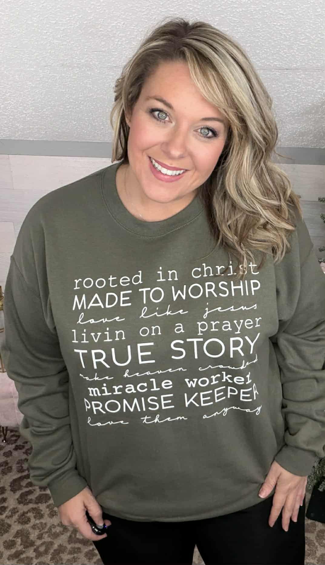 New Rooted in Christ Spring Christian Sweatshirt Graphic Tee Hoodie | PodTeesHub.com