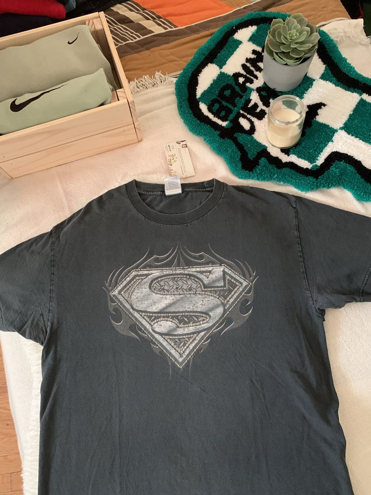 Vintage 2000s Sunfaded Superman Emblem Tee Hoodie, Sweatshirt | PodTeesHub.com