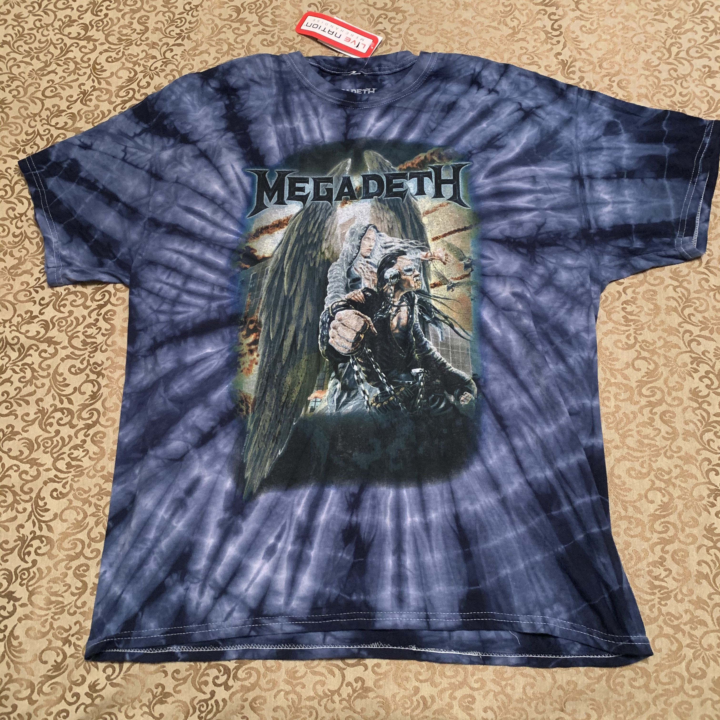 Megadeth X Vintage Deadstock Megadeth Tie Dye Graphic Tee Hoodie, Sweatshirt | PodTeesHub.com