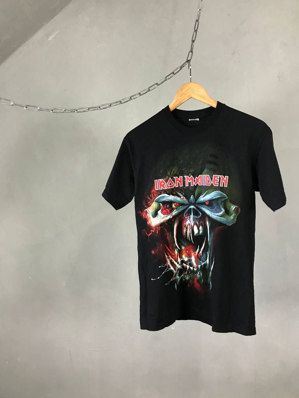 Maiden Iron Maiden Vintage Rock Band Tour Overprinted Tee Hoodie, Sweatshirt | PodTeesHub.com