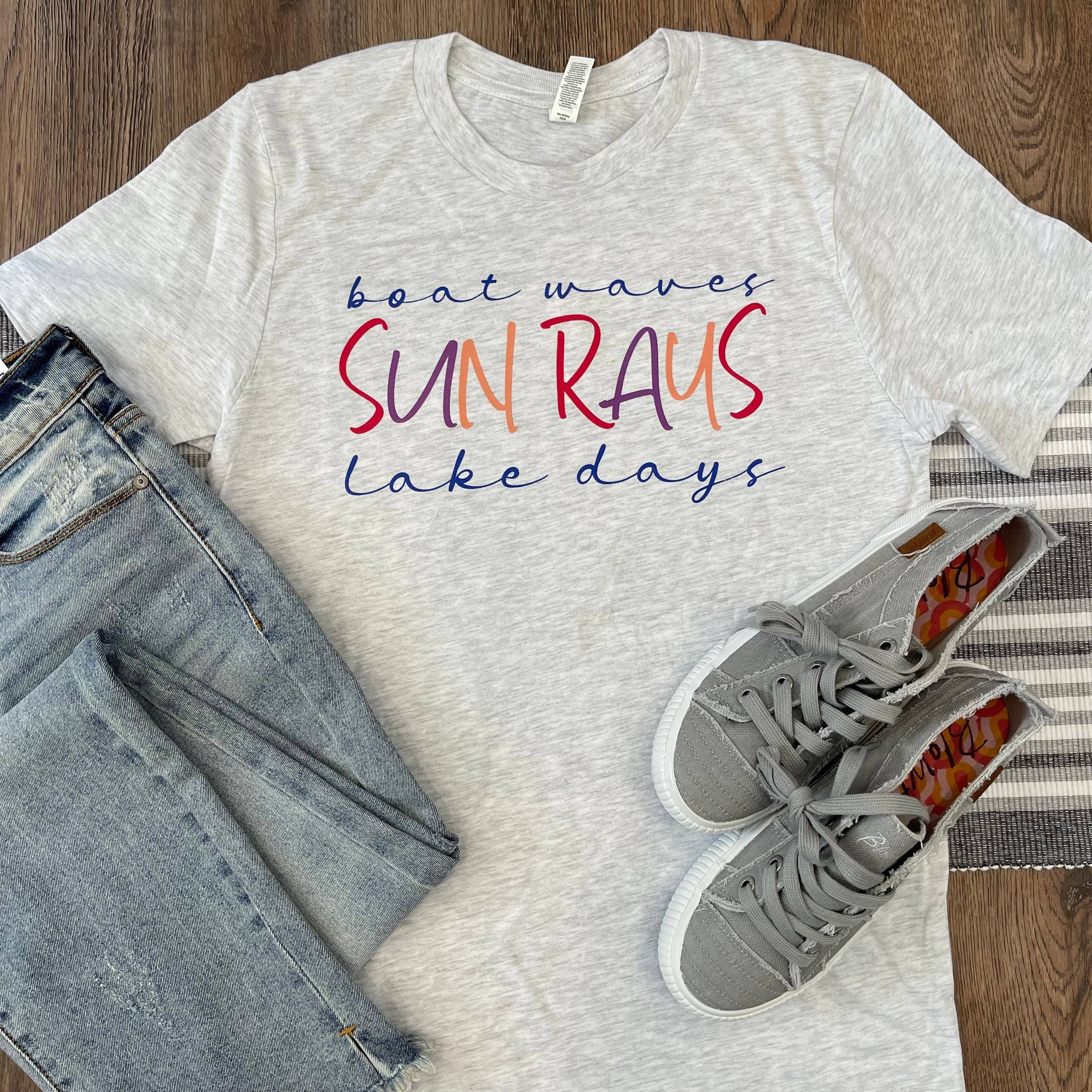 Boat Waves Lake Days Tee Hoodie, Sweatshirt | PodTeesHub.com