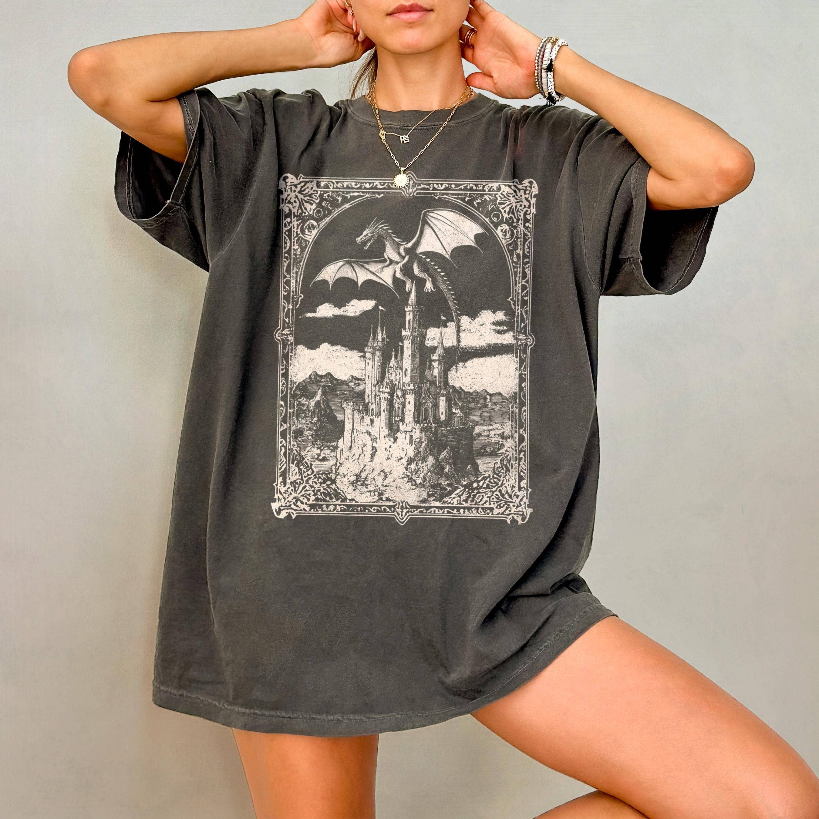 Dragon Lover Vintage Medieval T-Shirt Gift Hoodie, Sweatshirt | PodTeesHub.com