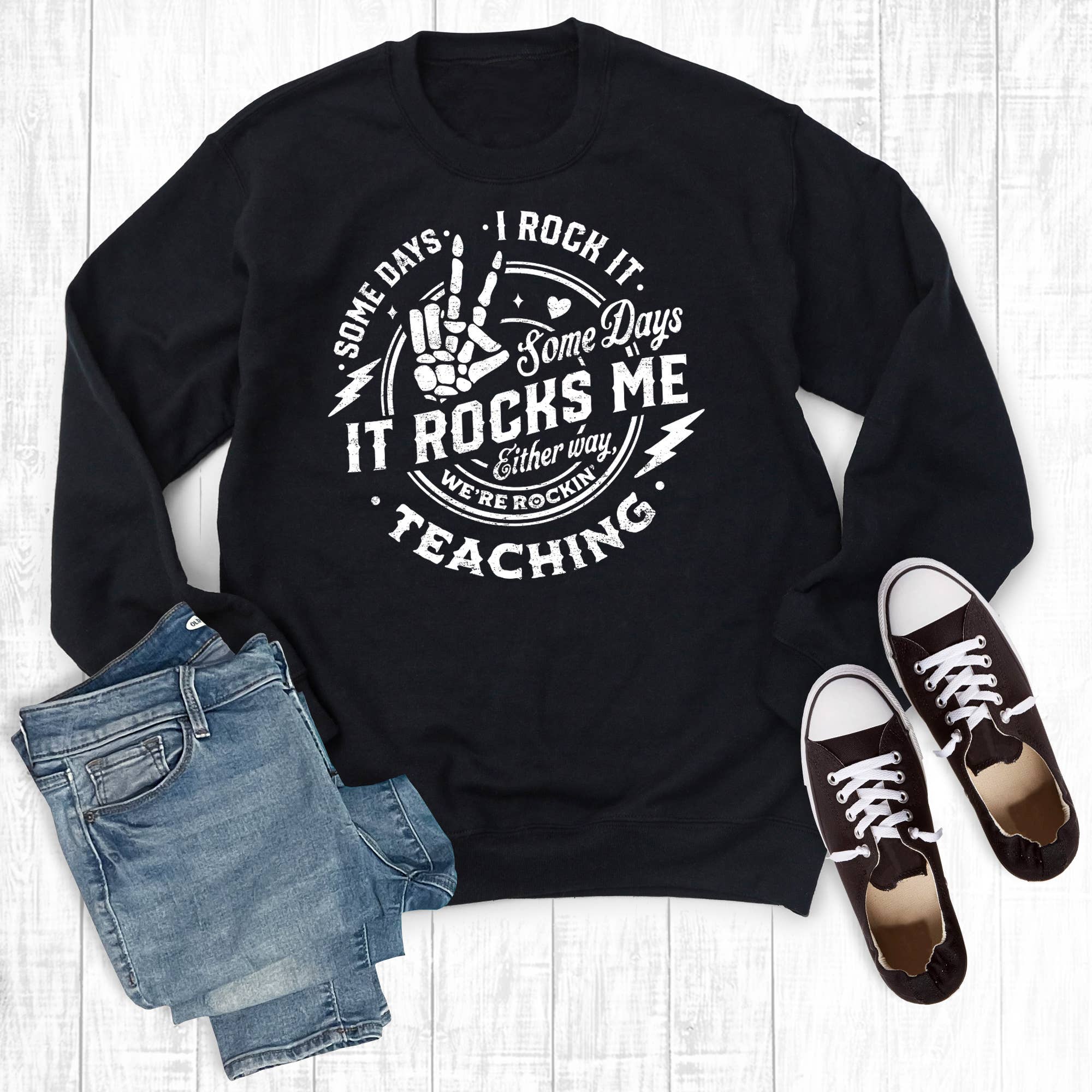 Teacher Rockin' It Sweatshirt T-Shirts, Hoodie | PodTeesHub.com