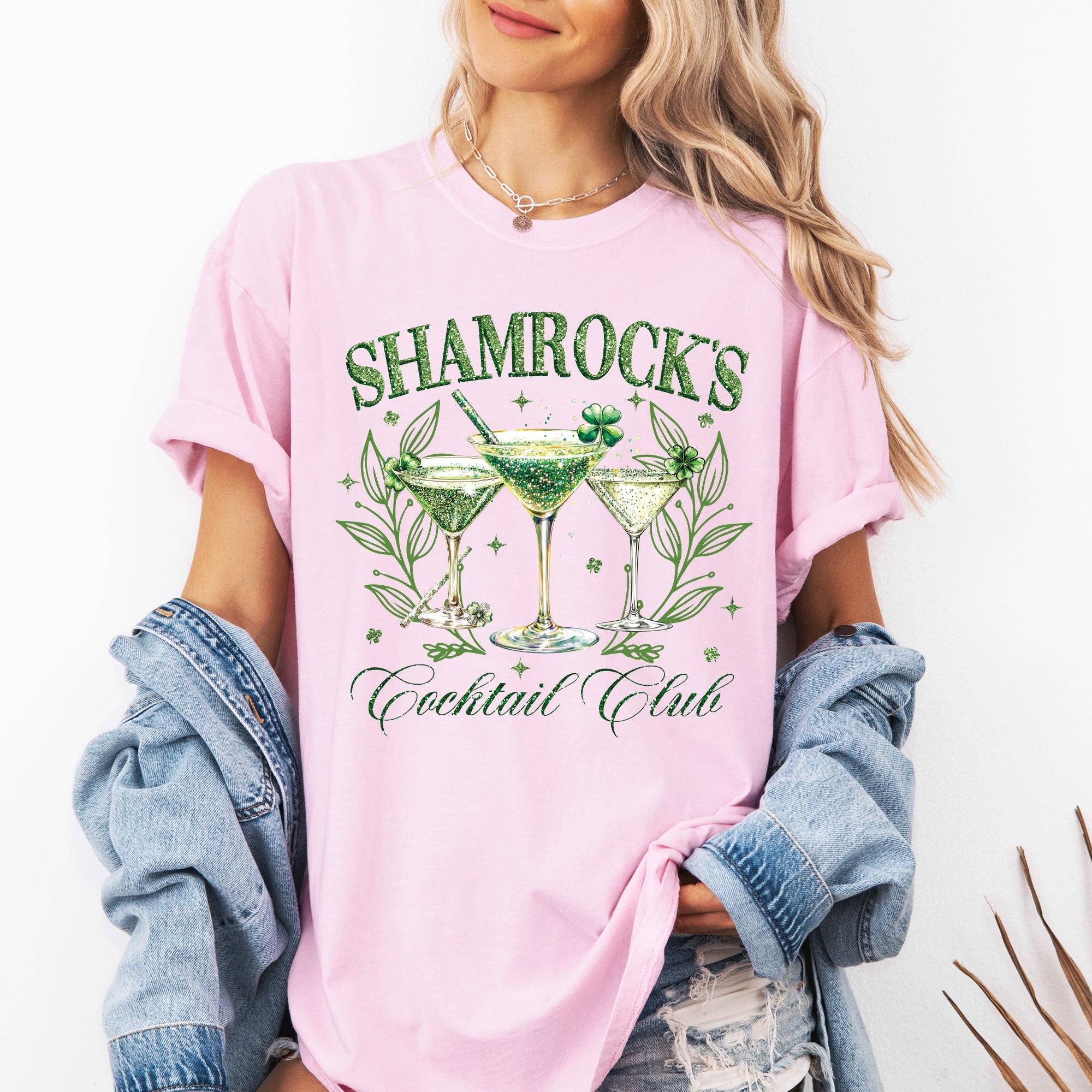 Shamrock's Cocktail Club, St Patrick's Day, Clover, Tshirt Hoodie, Sweatshirt | PodTeesHub.com