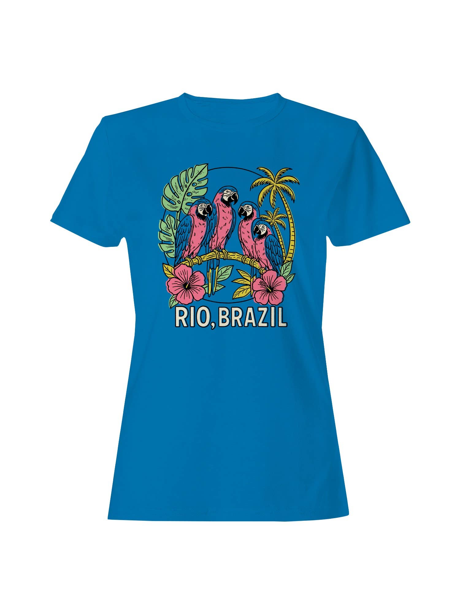 Tropical Parrots of Rio, Brazil Women's T-Shirt Hoodie, Sweatshirt | PodTeesHub.com