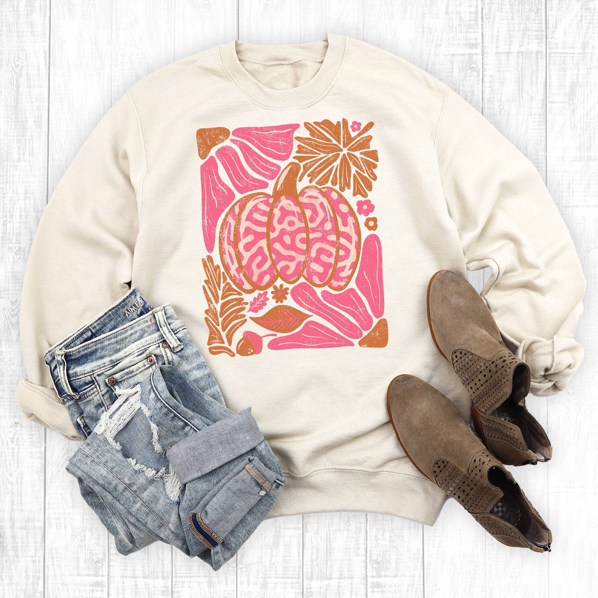 Fall Leopard Pumpkin Floral Sweatshirt T-Shirts, Hoodie | PodTeesHub.com