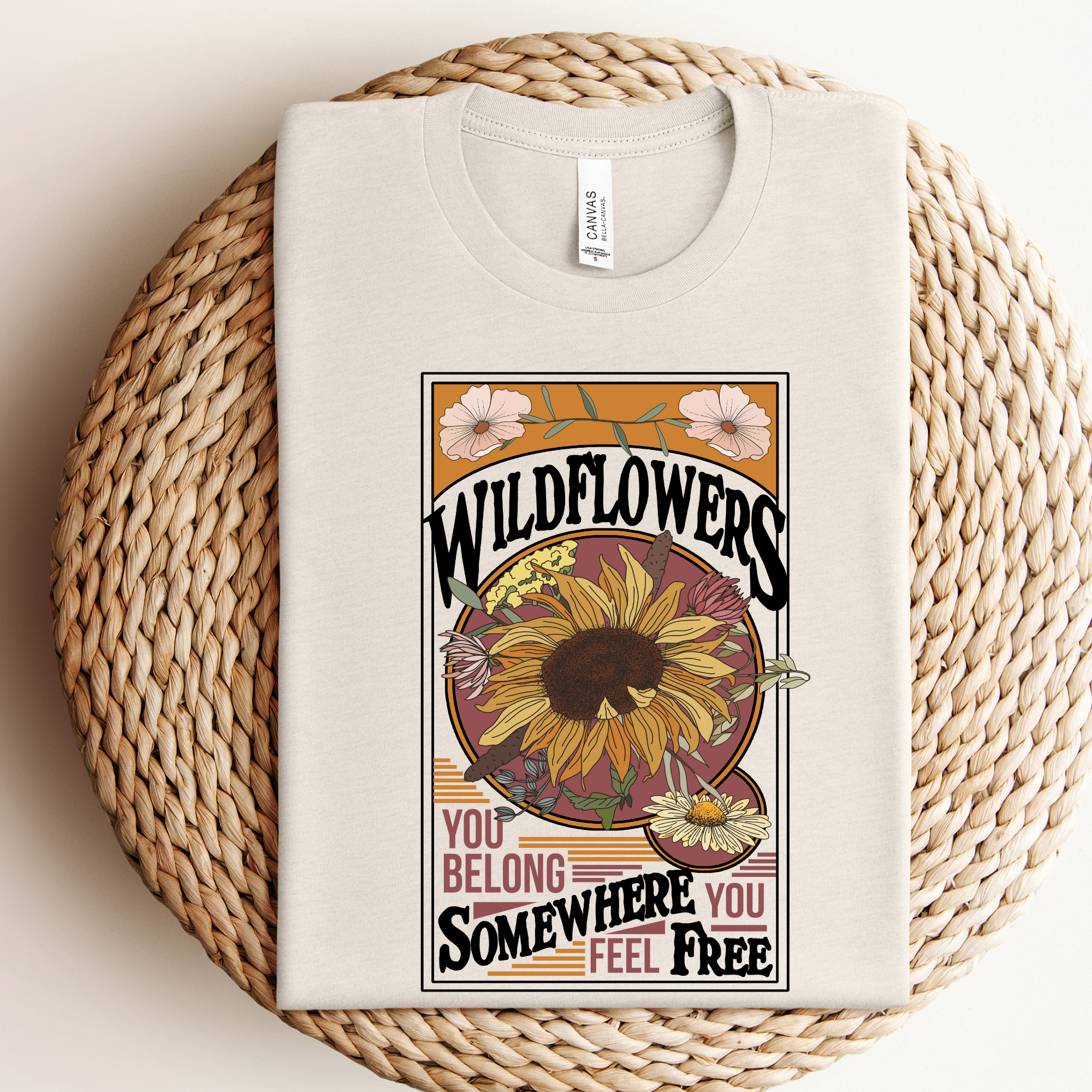 Wildflower Graphic Tee or Crewneck Hoodie, Sweatshirt | PodTeesHub.com