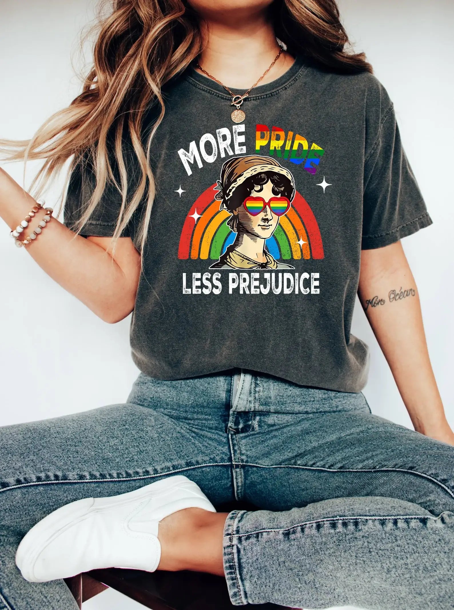 More Pride Less Prejudice T-Shirt Hoodie, Sweatshirt | PodTeesHub.com