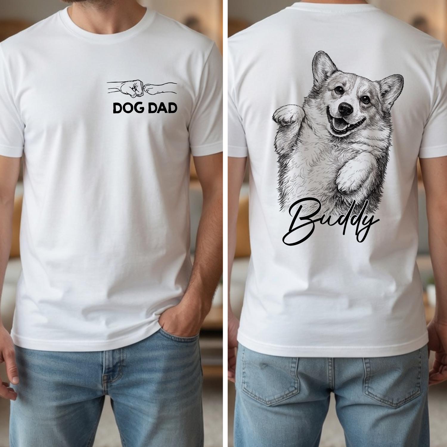 Personalized Dog Dad Custom Pet Photo Name Father Day Fathers Day American Dog Dads Pet Lover Humor (4)