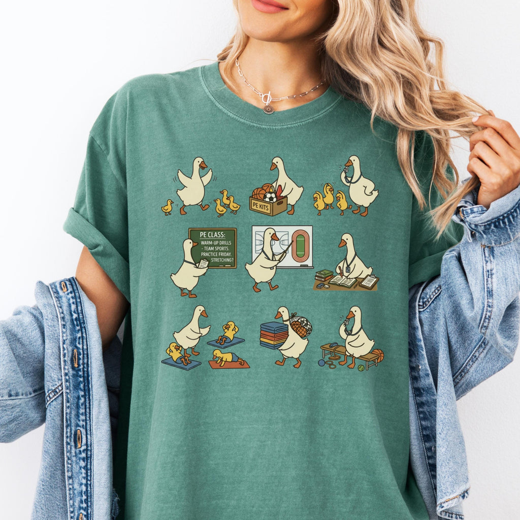 Pe Teacher Comfort Colors Gym Teacher Goose Coach Tee Physical Education Teacher Teacher Appreciation (4)