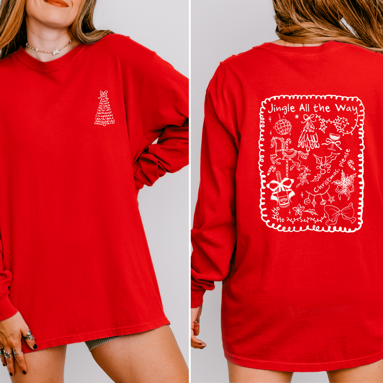 Jingle All the Way Tee Hoodie, Sweatshirt | PodTeesHub.com