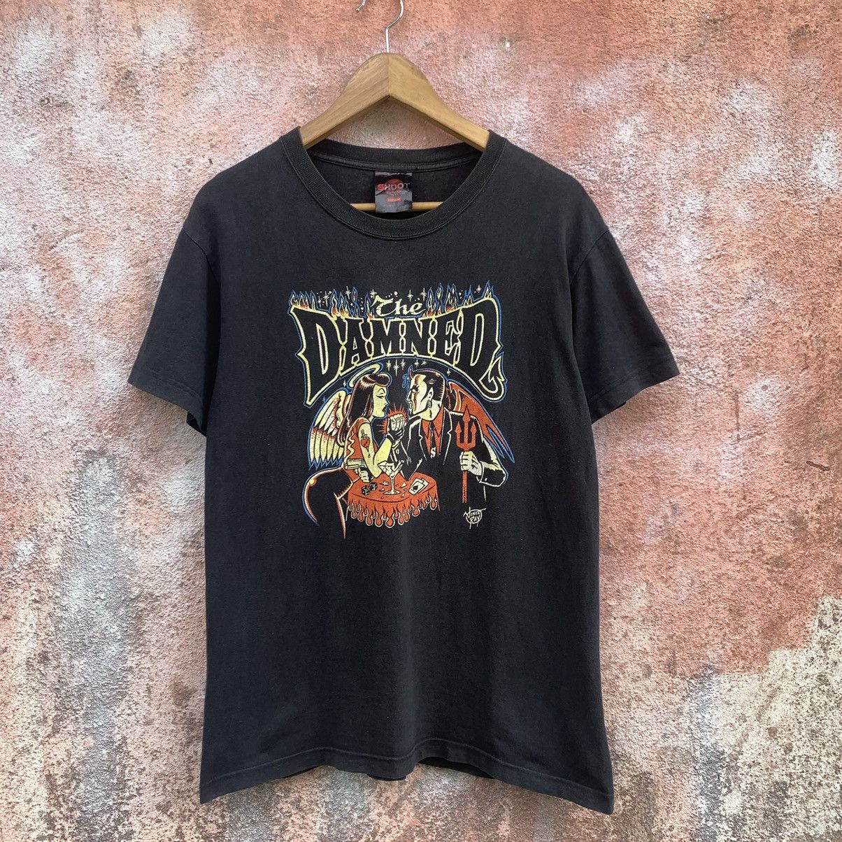 Band Tees Thrashed Faded The Damned Punk Band Tee Hoodie, Sweatshirt | PodTeesHub.com