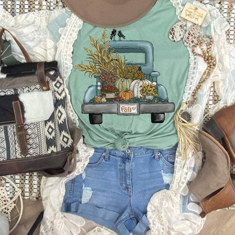 Fall Vintage Truck Tee Hoodie, Sweatshirt | PodTeesHub.com