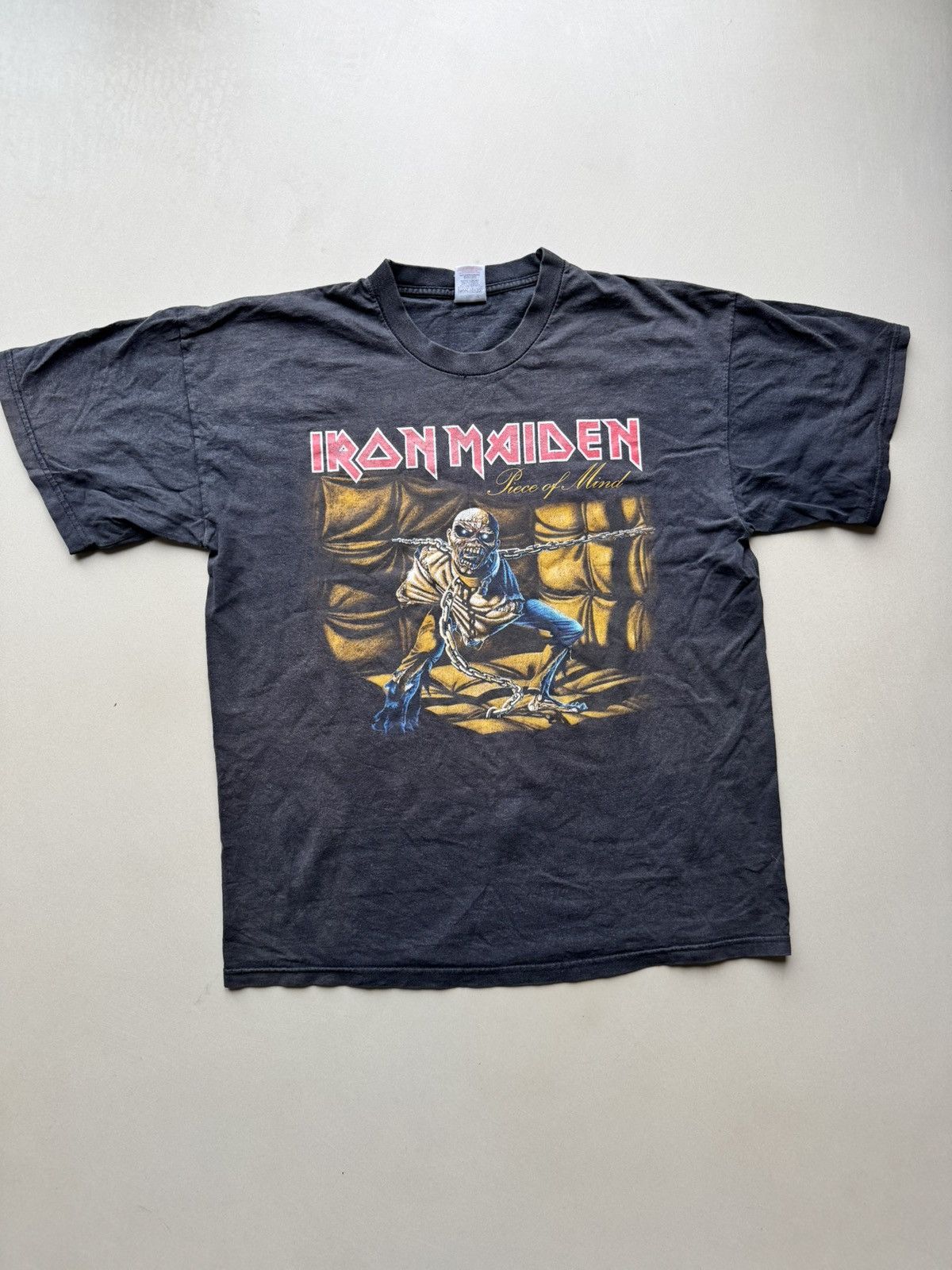 Iron Maiden X Vintage Vintage 2005 Iron Maiden Piece Of Mind Band Tee Rock Hoodie, Sweatshirt | PodTeesHub.com