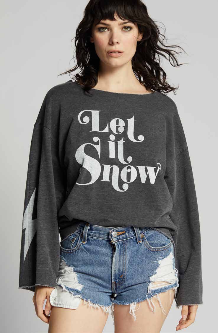 302815 - 930 Let It Snow Bell Sleeve Ls Graphic Tee Hoodie, Sweatshirt | PodTeesHub.com