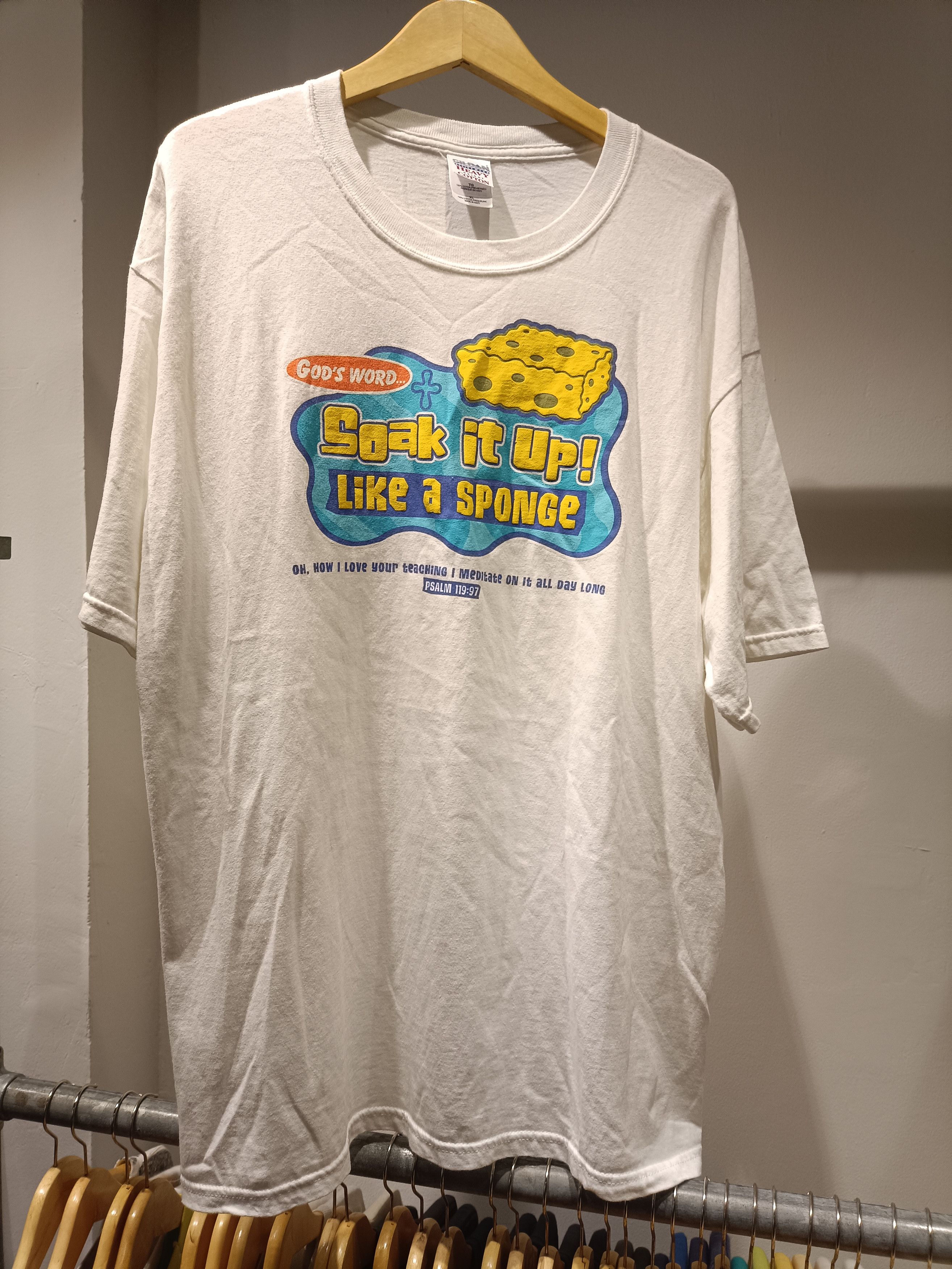 Vintage God S Word Soak It Up Spongebob Parody T-Shirts, Hoodie, Sweatshirt | PodTeesHub.com