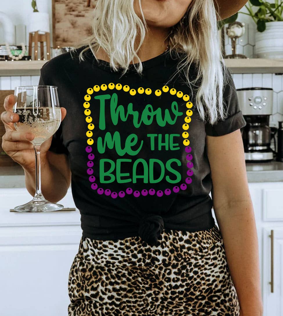 Throw Me the Beads - Mardi Gras Fun Party Nola T-Shirt Hoodie, Sweatshirt | PodTeesHub.com