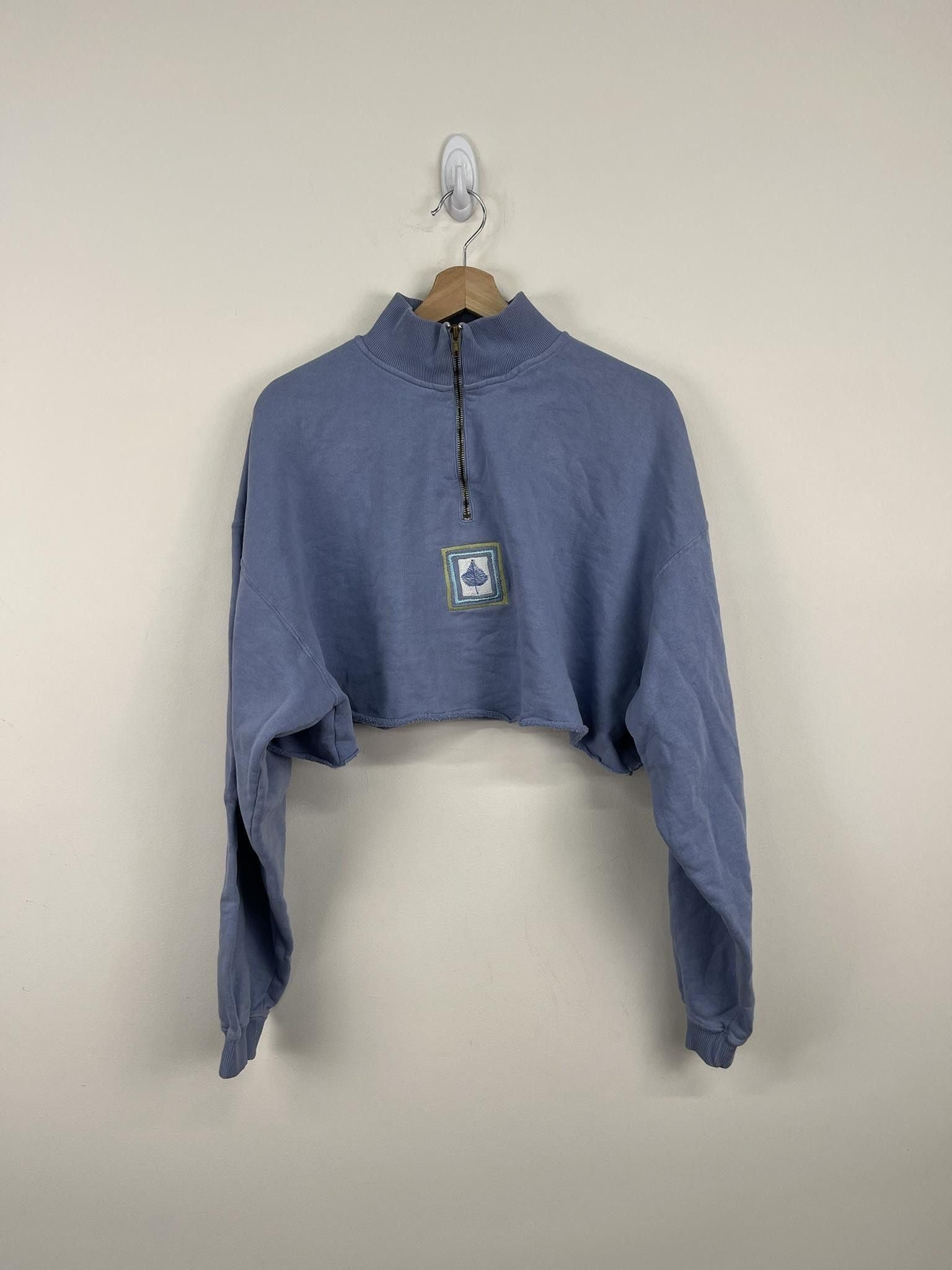 Vintage Wild Palms Leaf In Box Chest Hit Cropped Quarter Zip Vintage Sweatshirt T-Shirts, Hoodie | PodTeesHub.com