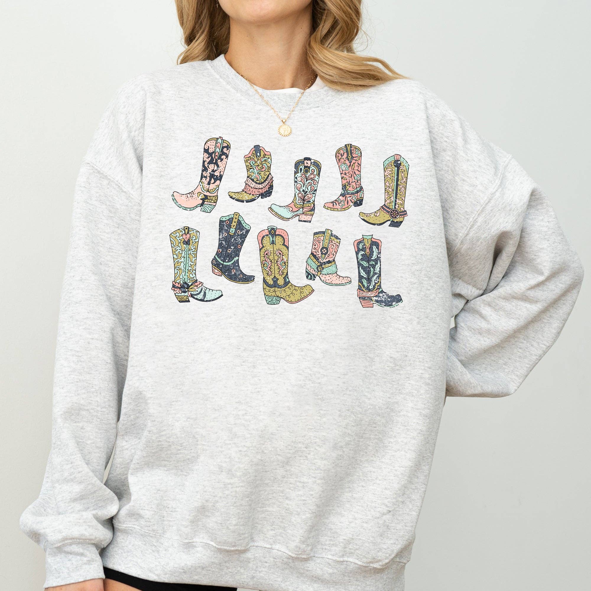 Colorful Cowboy Boots, Western, Cowgirl, Country Sweatshirt T-Shirts, Hoodie | PodTeesHub.com