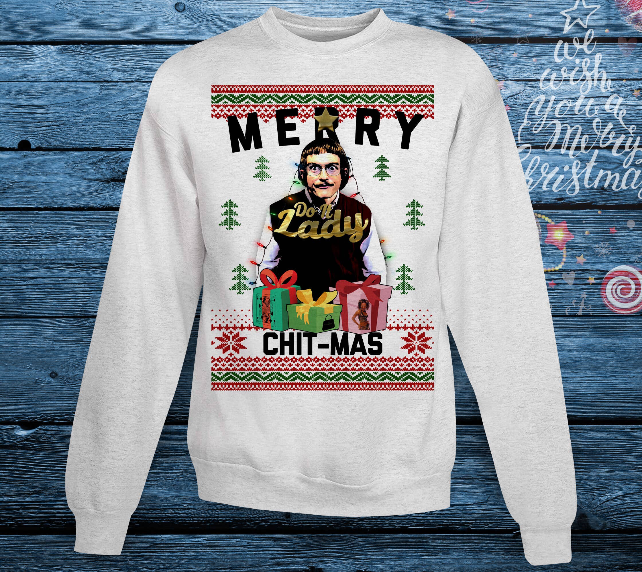 Merry Chit-Mas Ugly Christmas Sweatshirt Chit Funny Meme T-Shirts, Hoodie | PodTeesHub.com
