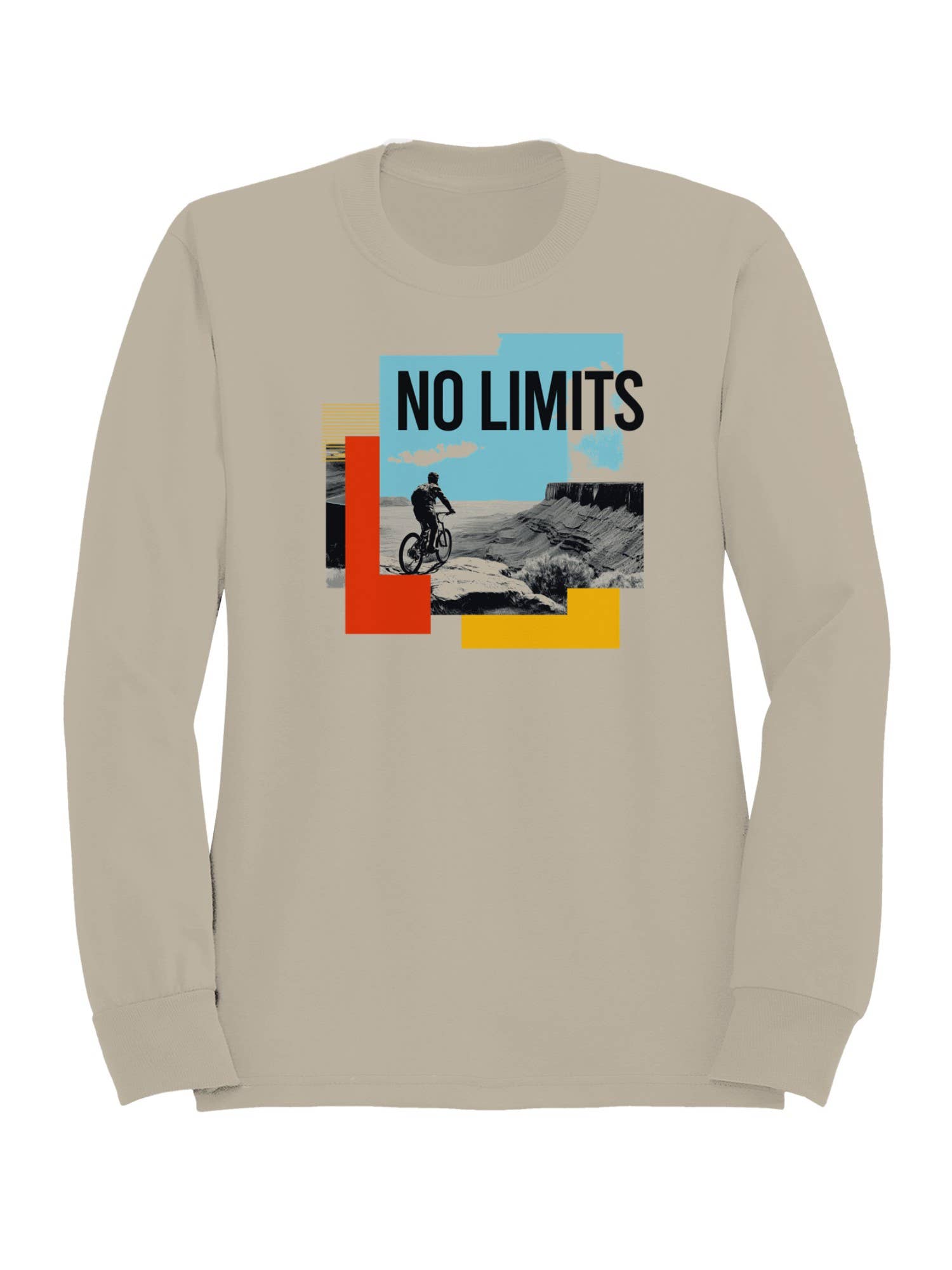 No Limits Adventure Cycling Art Men's Sweatshirt T-Shirts, Hoodie | PodTeesHub.com