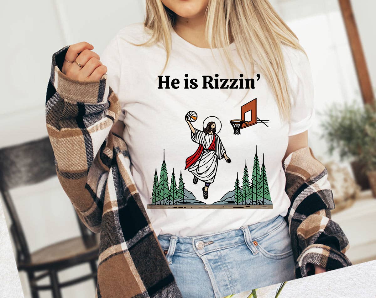 He Is Rizzen' - Funny Jesus Easter T-Shirt Hoodie, Sweatshirt | PodTeesHub.com