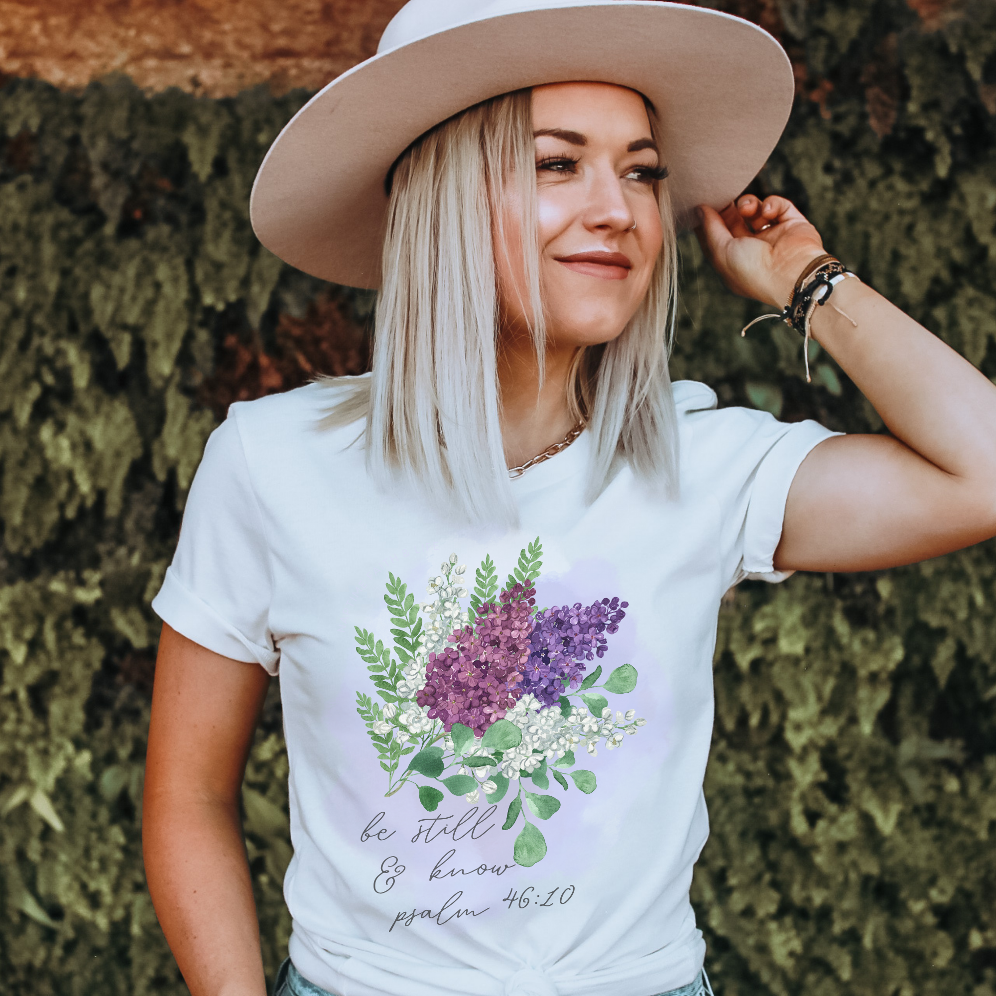 Be Still and Know Lilac Women's Graphic T-Shirt Hoodie, Sweatshirt | PodTeesHub.com