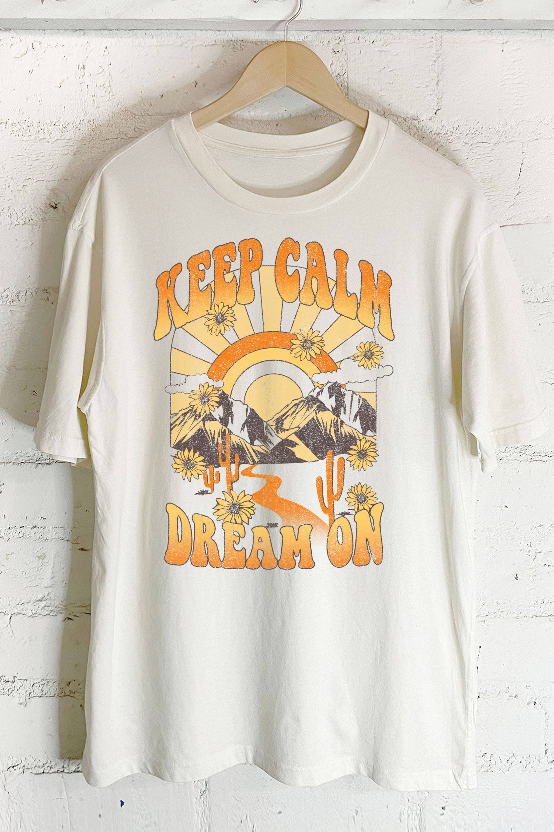 Keep Calm Dream On-Oversized Tee Hoodie, Sweatshirt | PodTeesHub.com