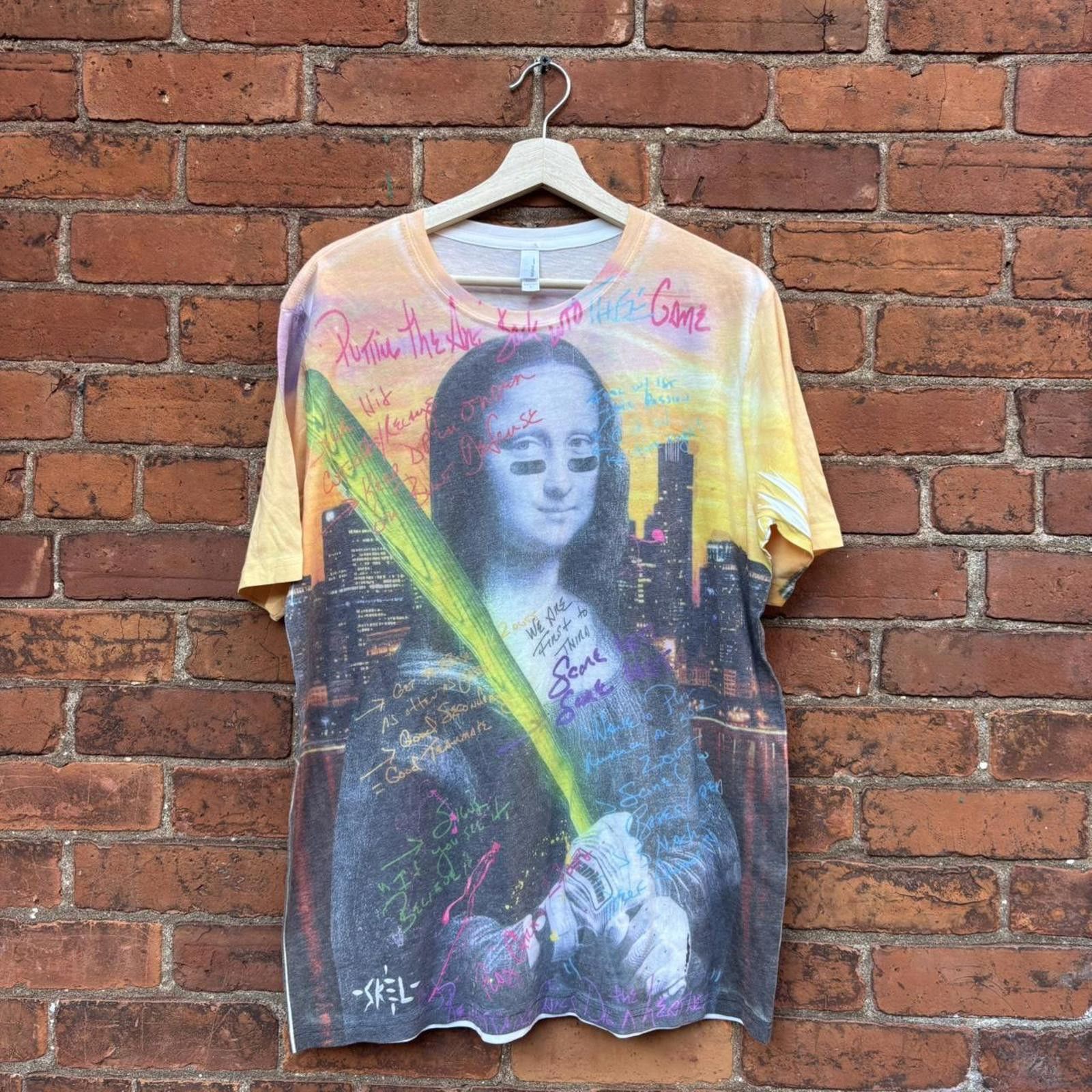 Other Skel Jason Skeldon All Over Print Mona Lisa T Shirt Xl Hoodie, Sweatshirt | PodTeesHub.com