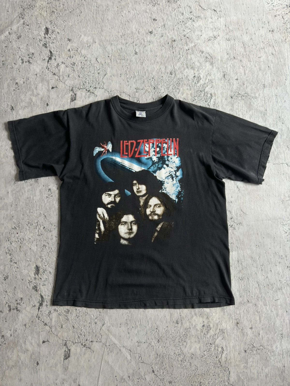 Led Zeppelin X Vintage Vintage 90s Led Zeppelin Band Faded Tee Hoodie, Sweatshirt | PodTeesHub.com